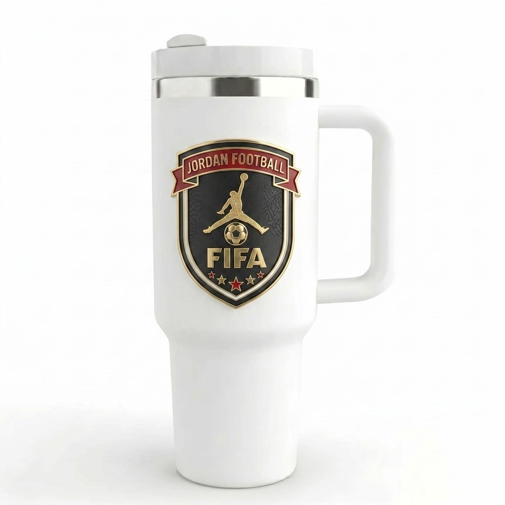 FIFA 2026 Jordan Soccer Sports Themed 40oz Tumbler With Straw And Lid
