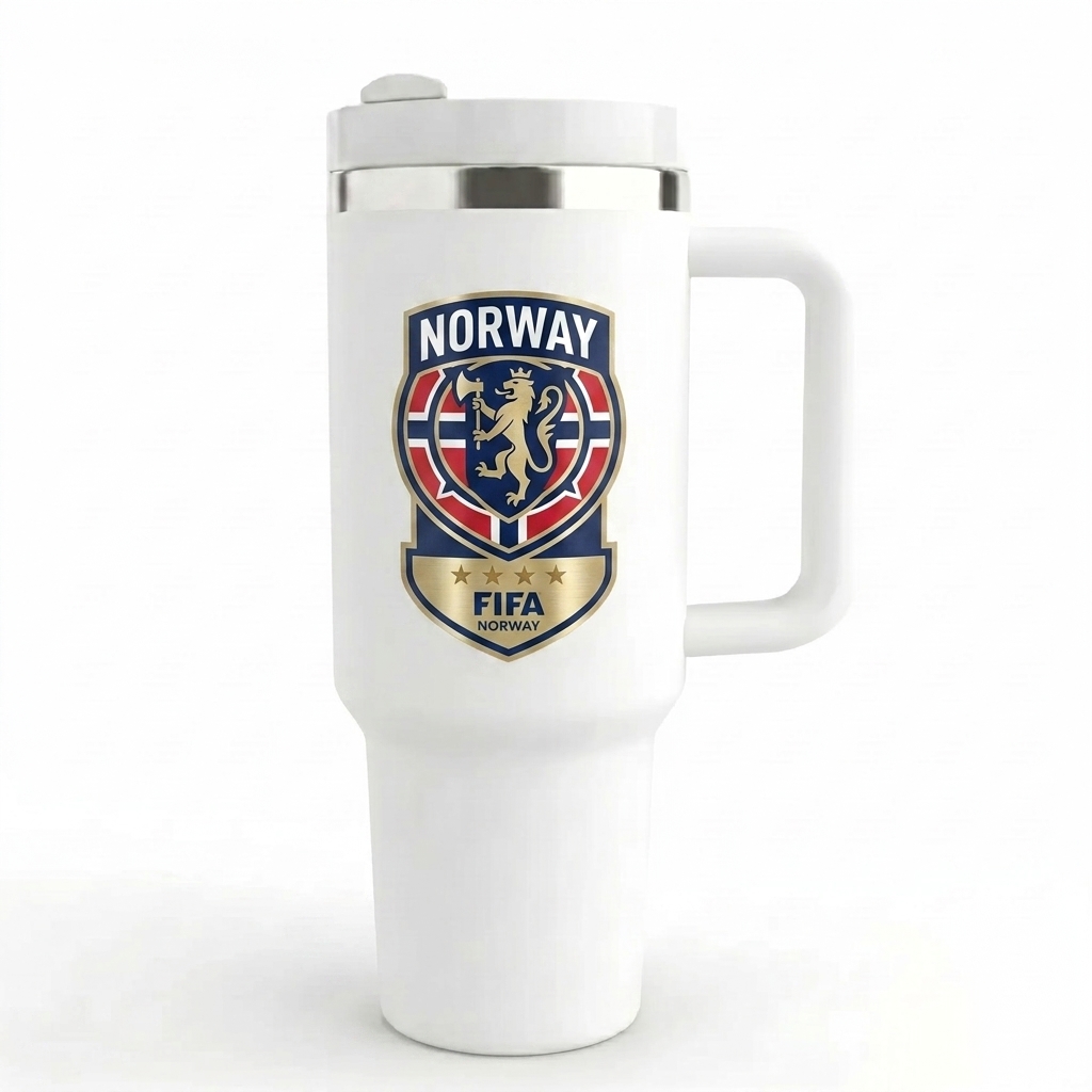 FIFA 2026 Norway Soccer Sports Themed 40oz Tumbler With Straw And Lid