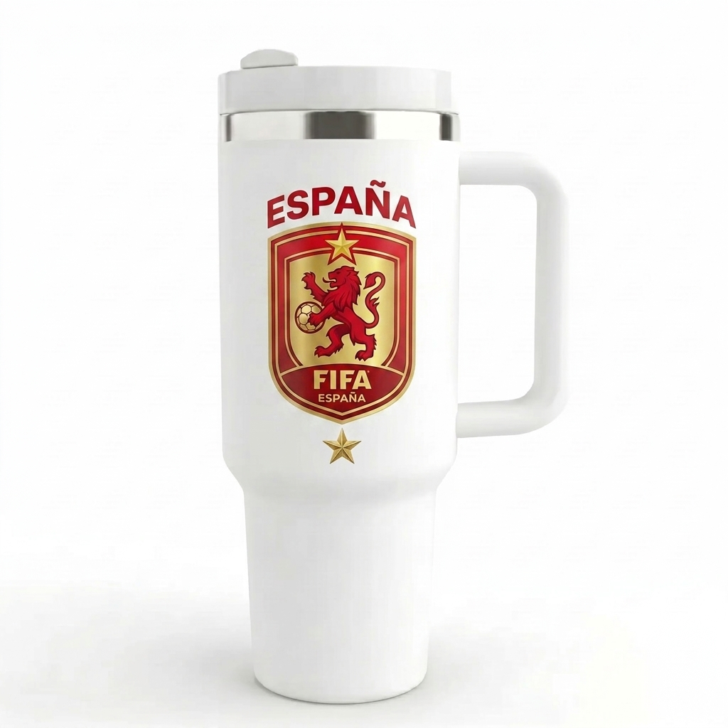 FIFA 2026 Spain Soccer Sports Themed 40oz Tumbler With Straw And Lid