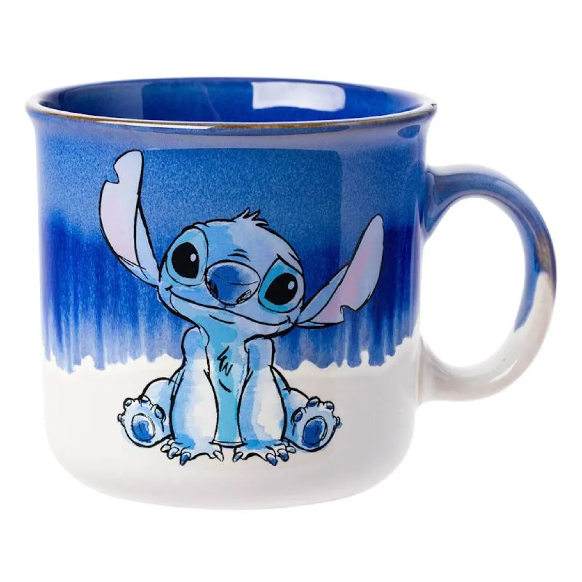 Stitch Ceramic Mug With Sketch Artwork And Glossy Finish