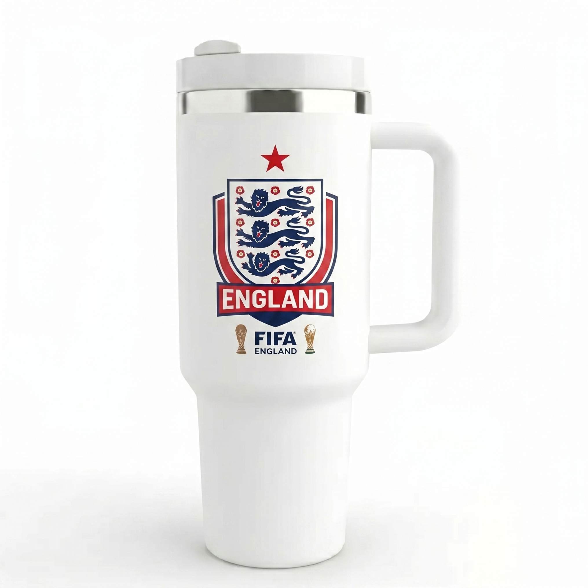 FIFA 2026 England Soccer Sports Themed 40oz Tumbler With Straw And Lid
