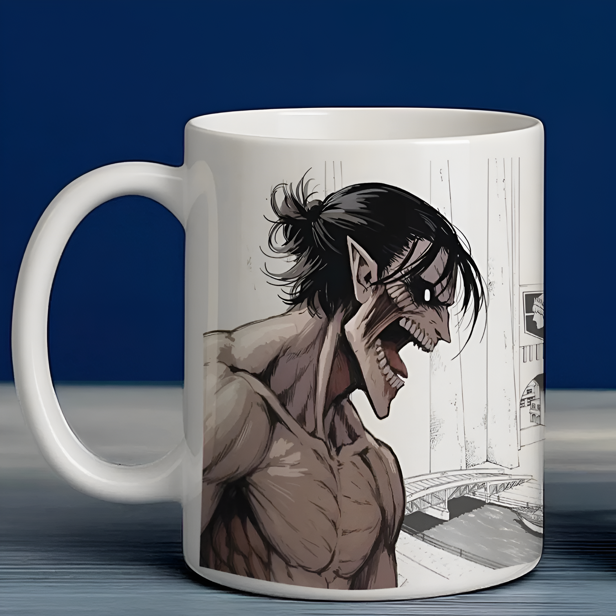 Anime Mug Inspired by Attack on Titan, Titan Form Coffee Cup, AOT Fan Gift