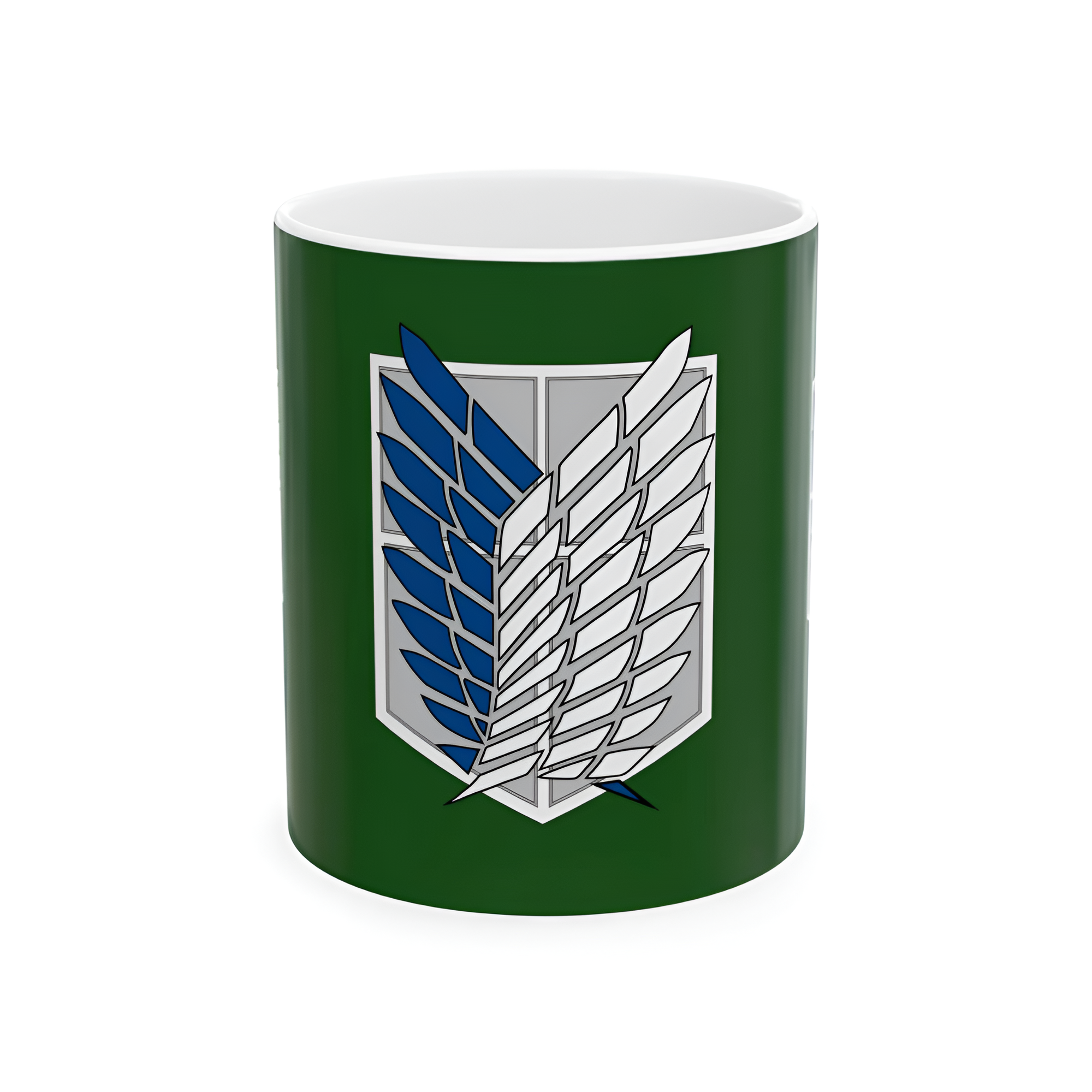 Attack on Titan Mug, Green and White Ceramic Coffee Cup