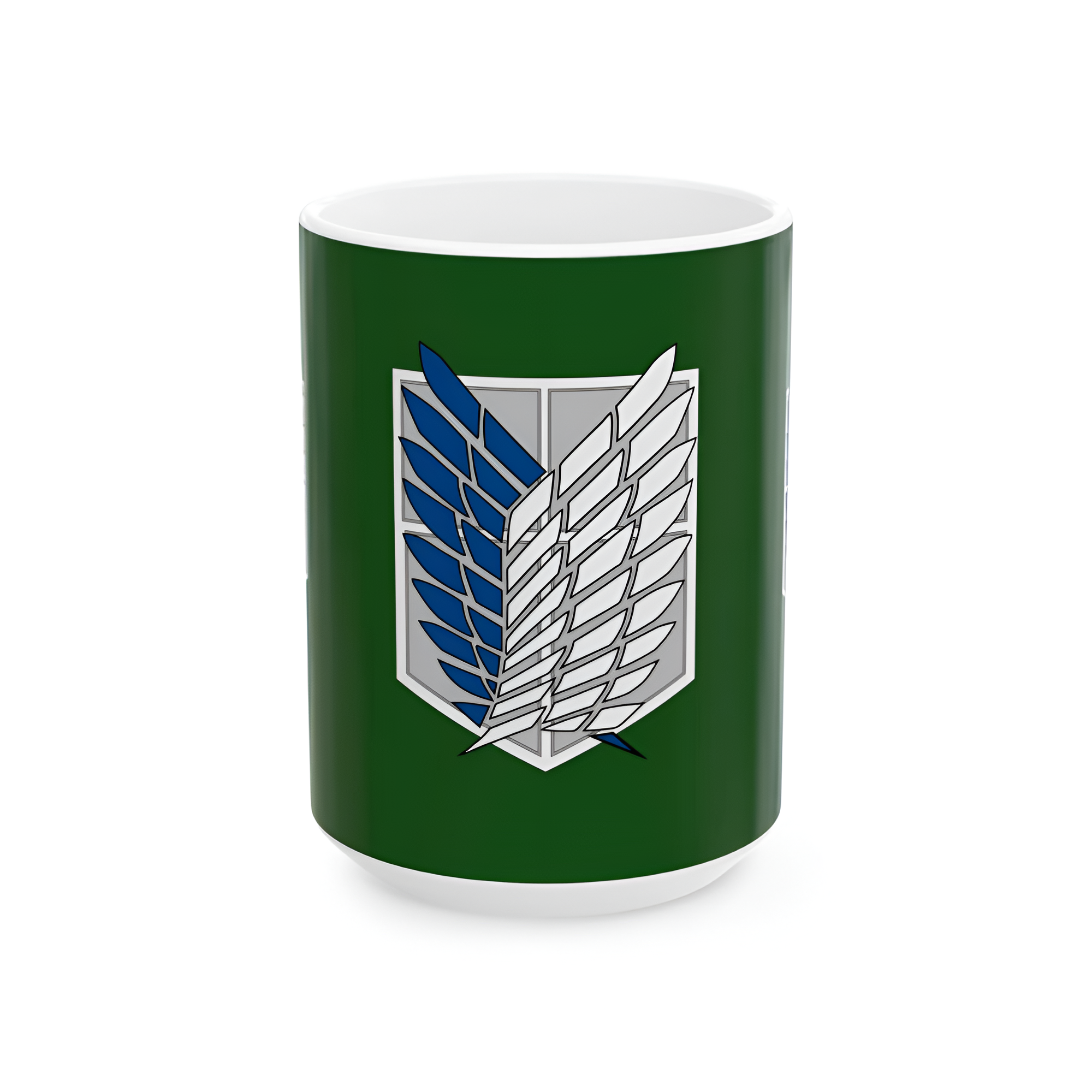 Attack on Titan Mug, Green and White Ceramic Coffee Cup