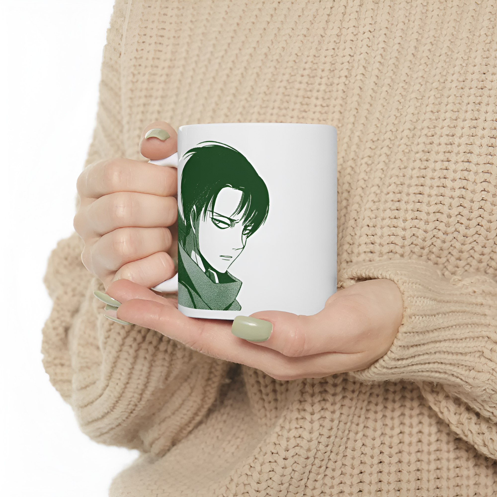 Levi Ackerman Mug, Attack on Titan Inspired Anime Ceramic Cup