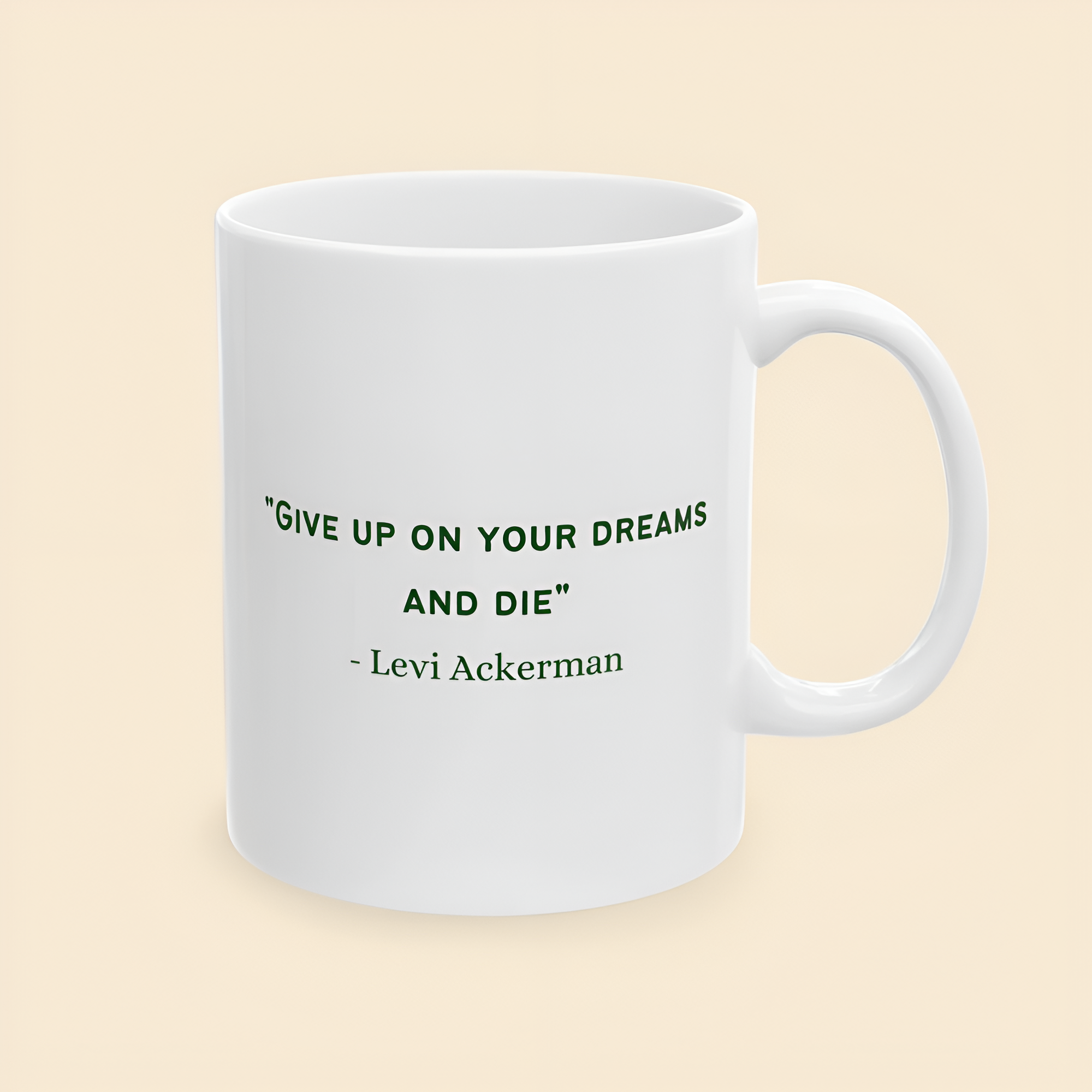 Levi Ackerman Mug, Attack on Titan Inspired Anime Ceramic Cup