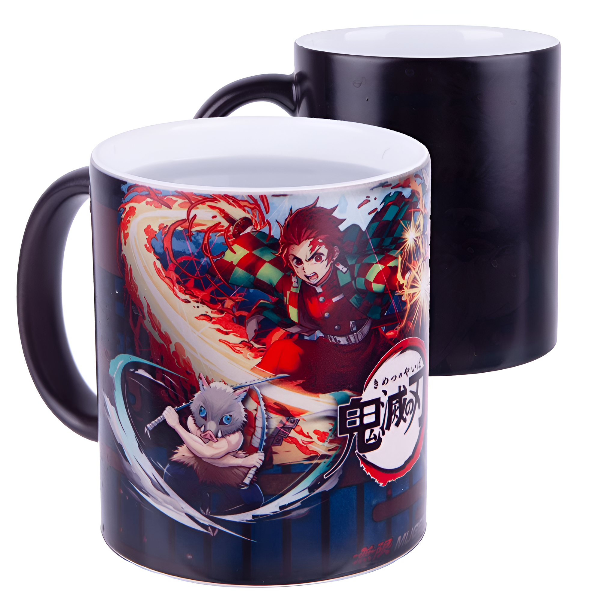 ​Demon Slayer Color Changing Mug 3.8" with Tanjiro & Nezuko - Heat Activated Anime Character Magic Gift​​