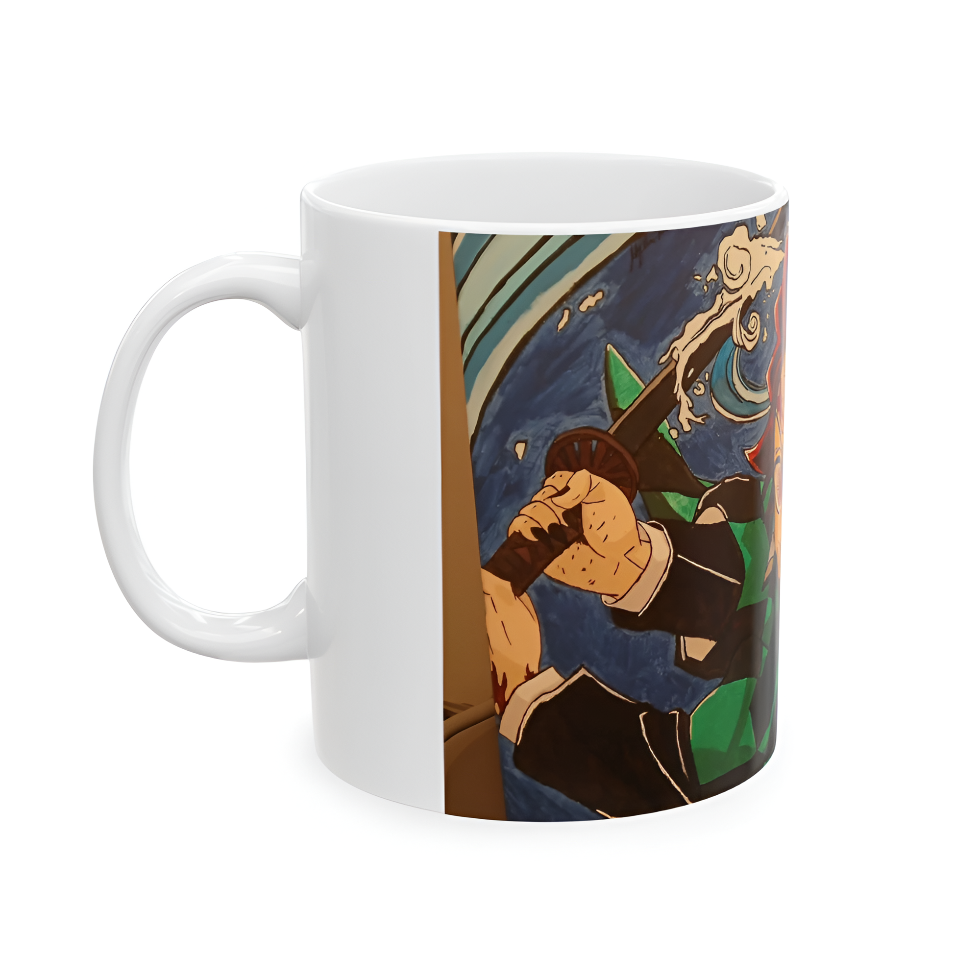 Anime Inspired Ceramic Mug, Demon Slayer Gift, Coffee Lovers, Unique Tea Cup,
