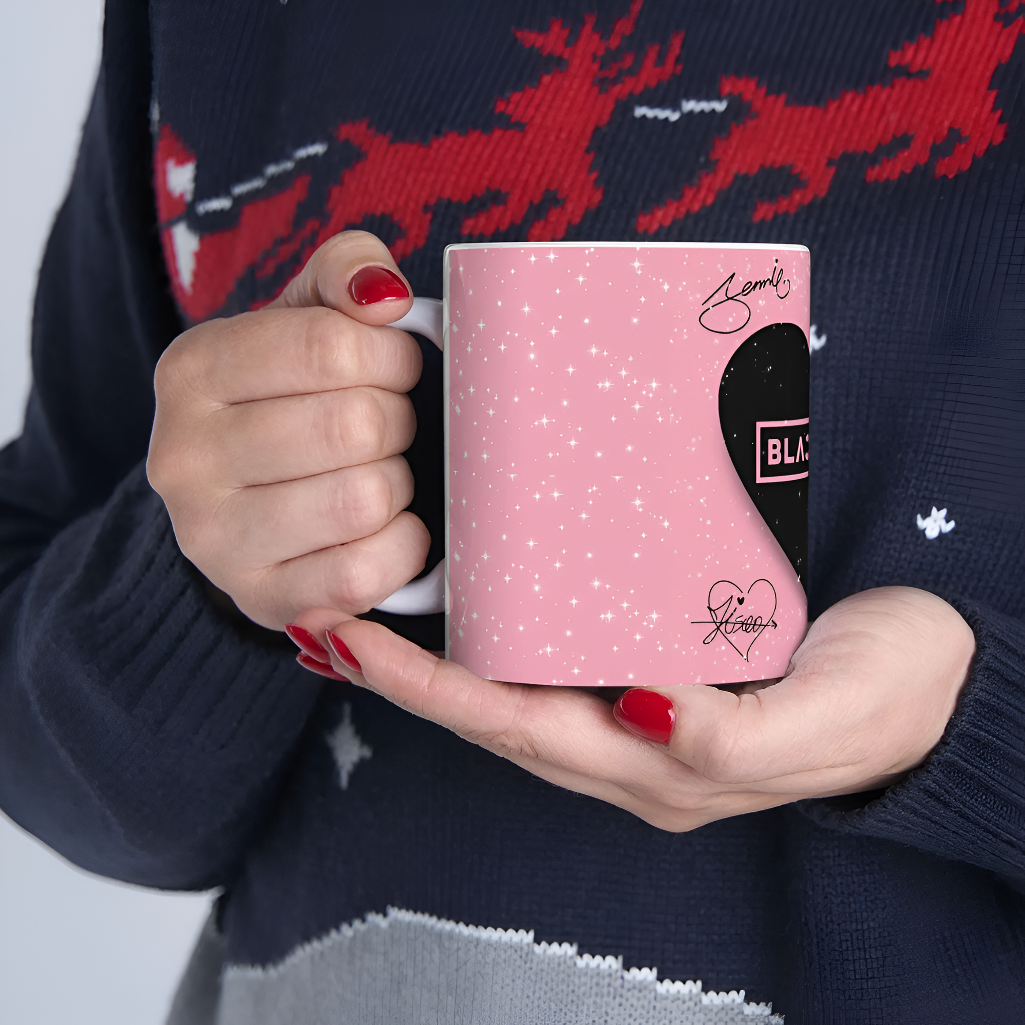 Black Pink Ceramic Coffee Mug: K-Pop Fan Gift (11oz, 15oz)