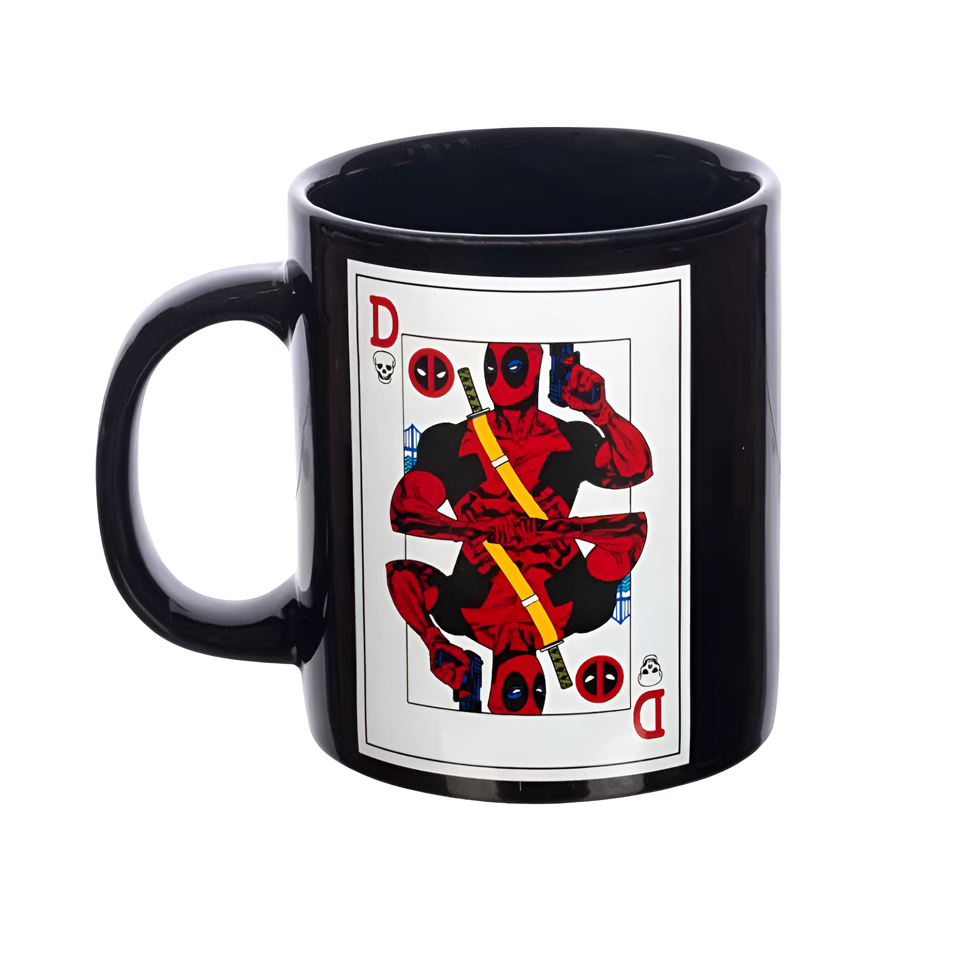 Deadpool Card Black Ceramic Mug