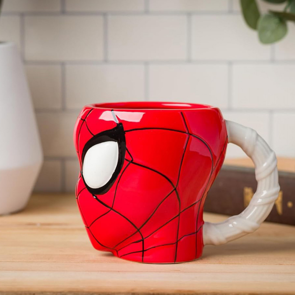 Spider-Man Web Handle Ceramic 3D Sculpted Mug