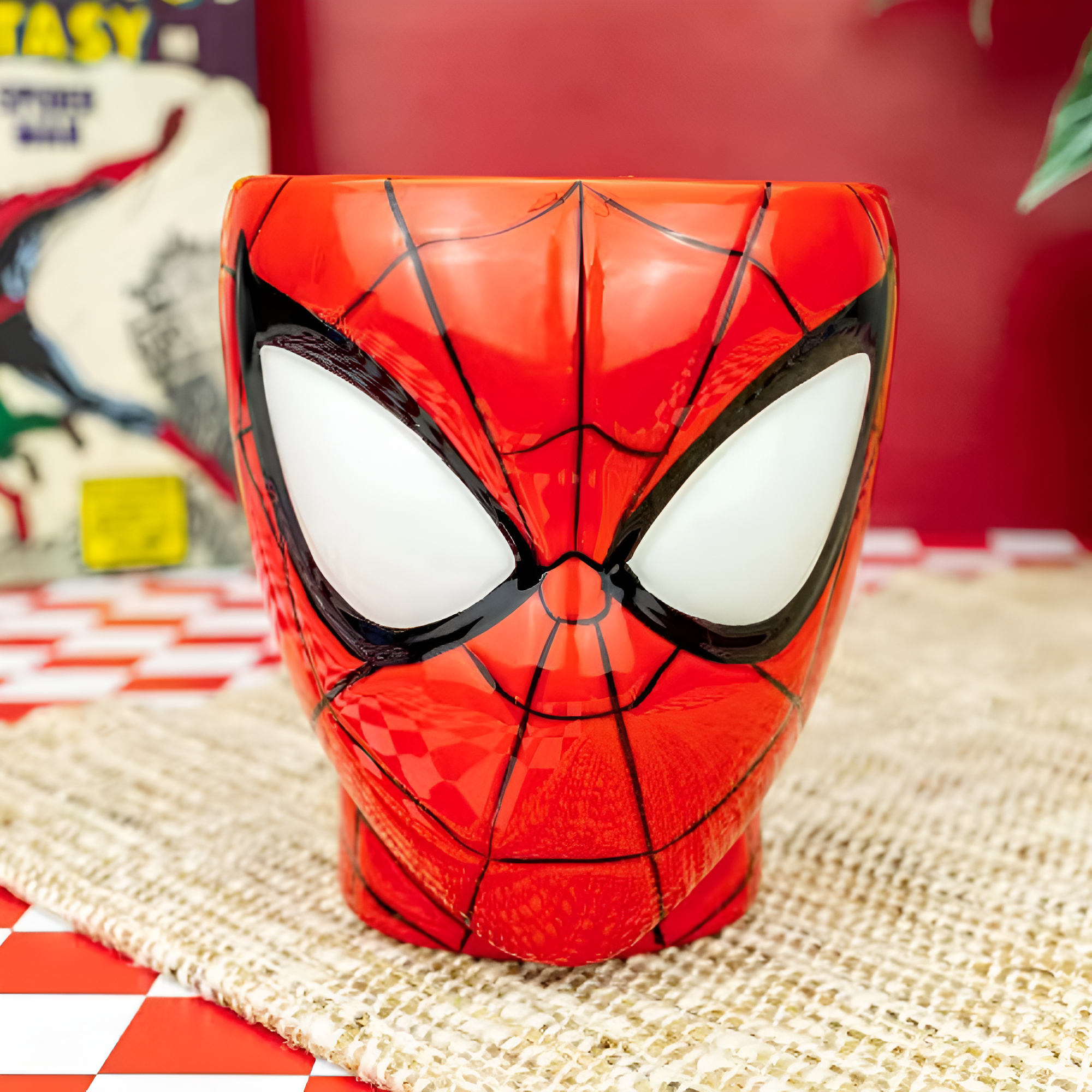 Spider Man 3D Sculpted Ceramic Mug With Web Handle