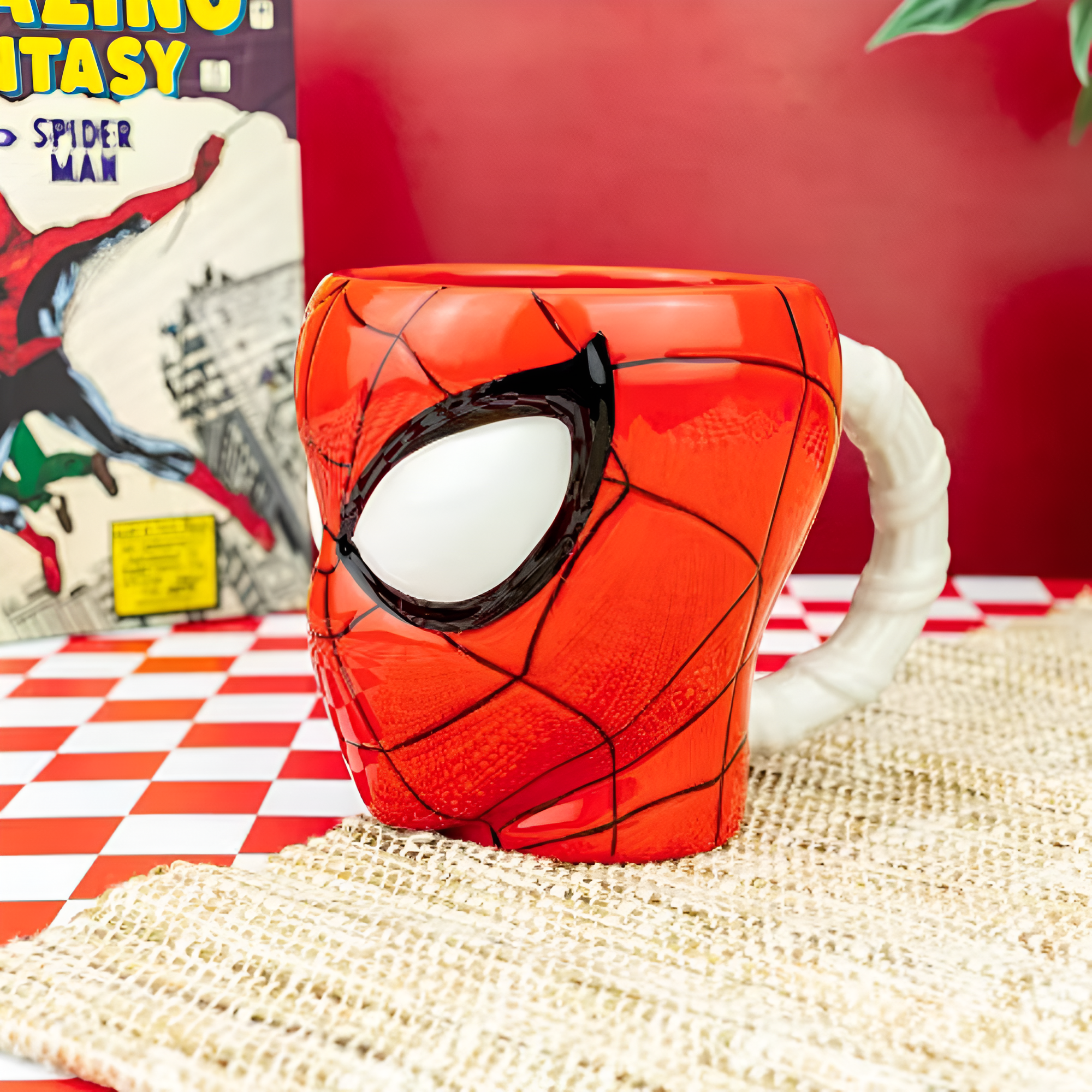 Spider Man 3D Sculpted Ceramic Mug With Web Handle