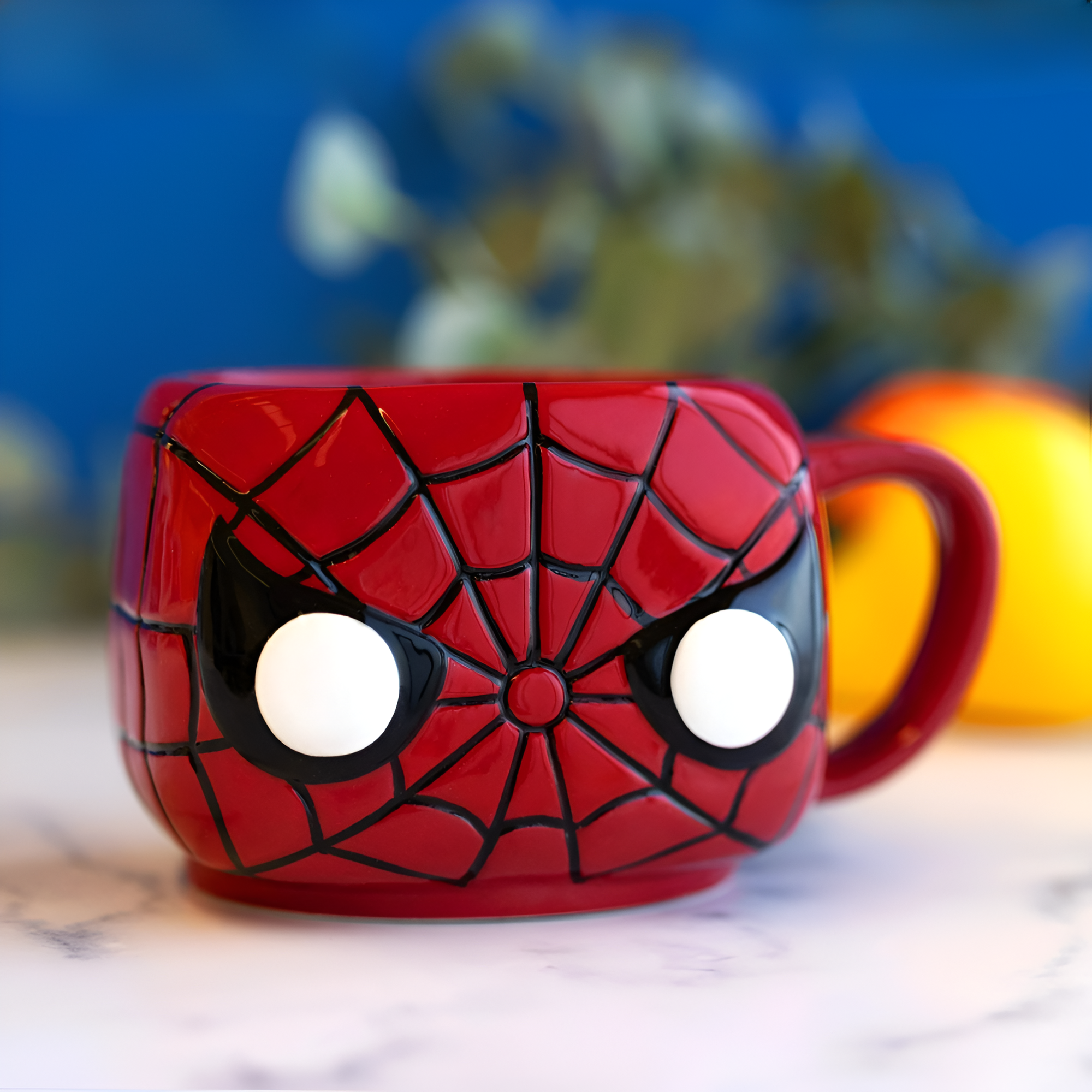 Spider Man Sculpted Web Ceramic Coffee Mug