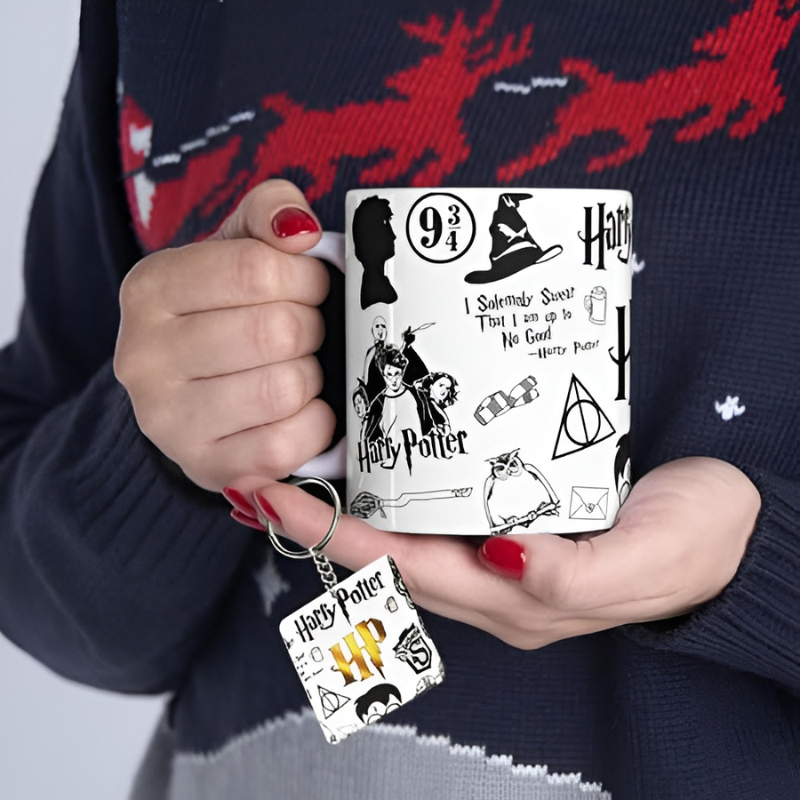 Harry Potter Ceramic Mug And Keychain Set