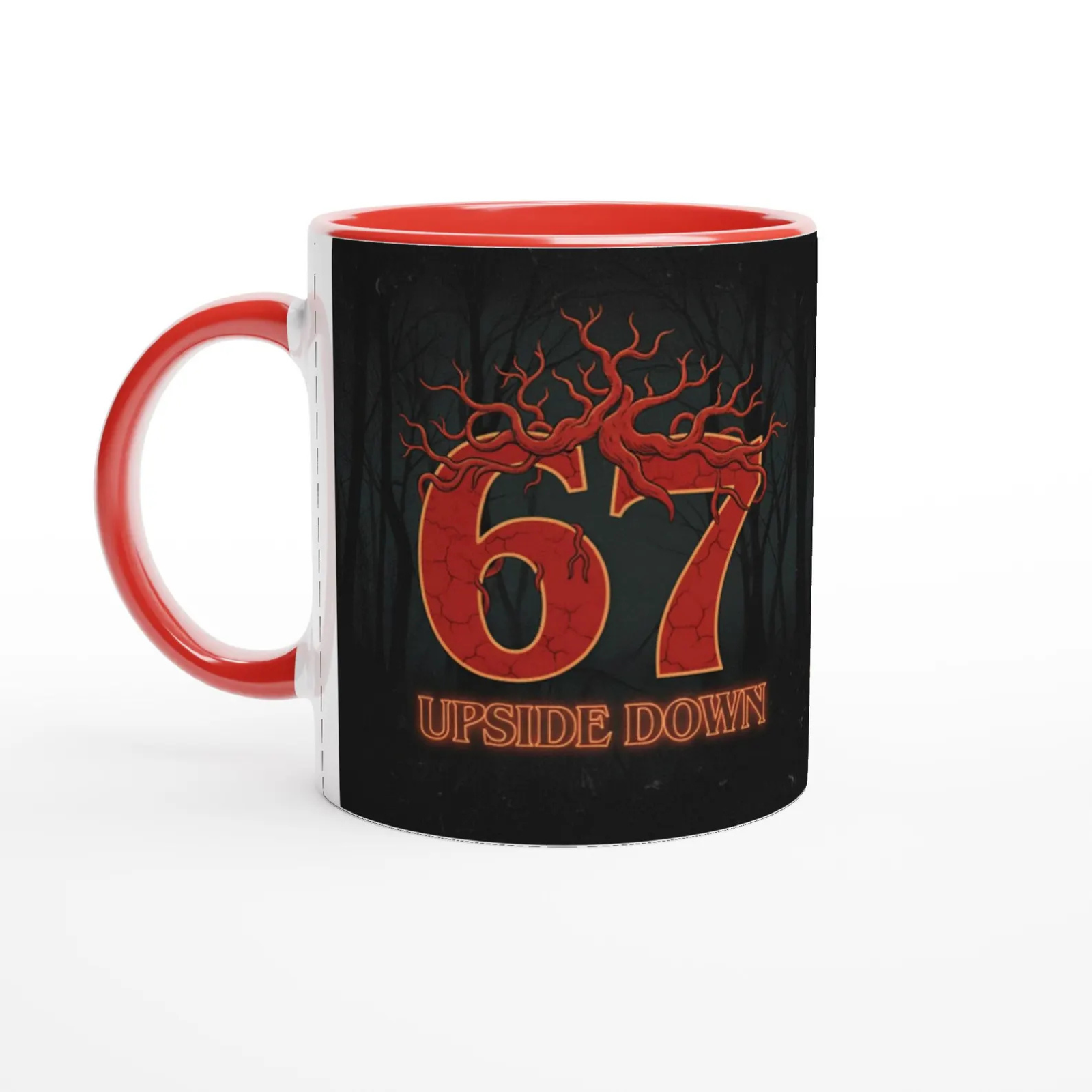 Upside Down 67 Meme Parody Mug
