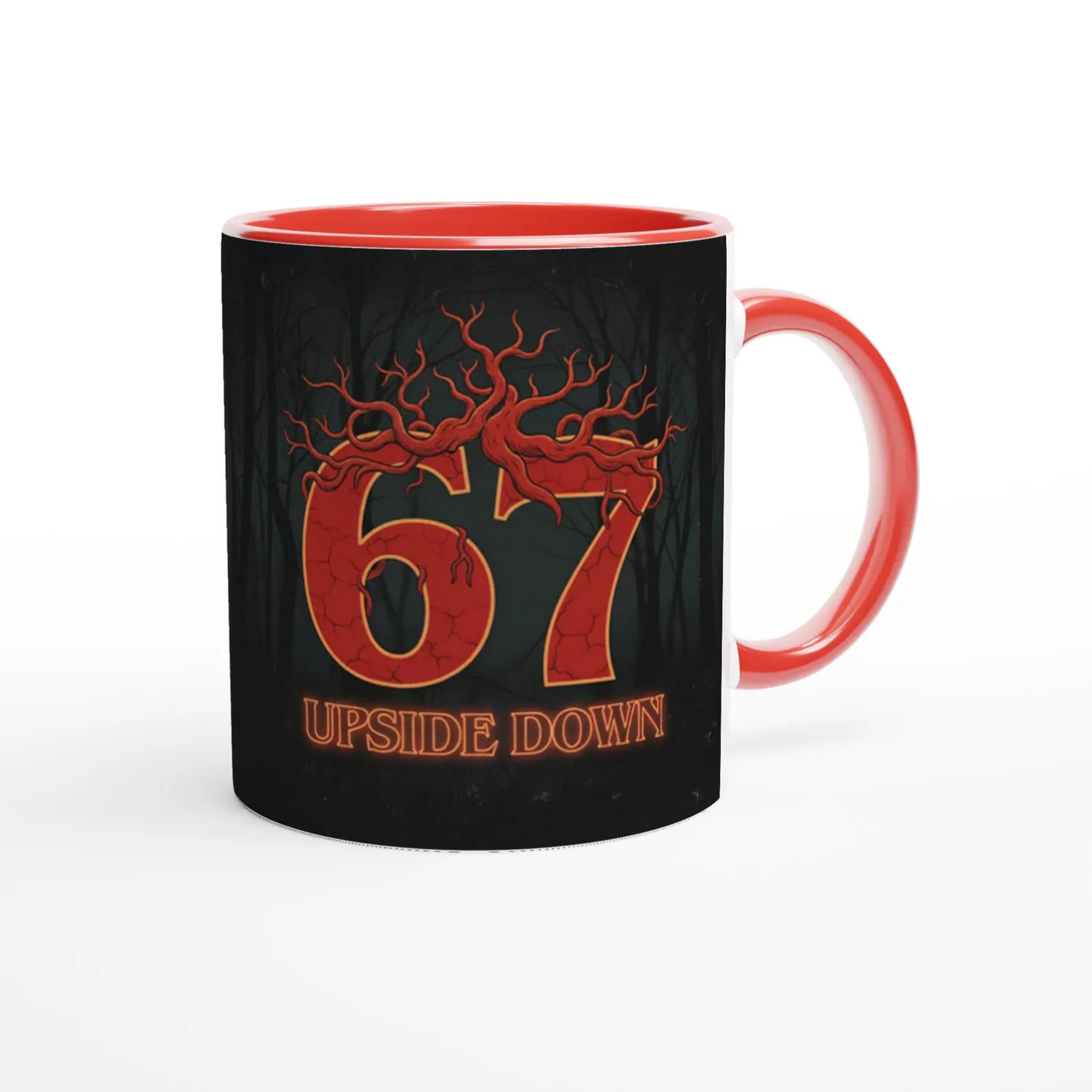 Upside Down 67 Meme Parody Mug