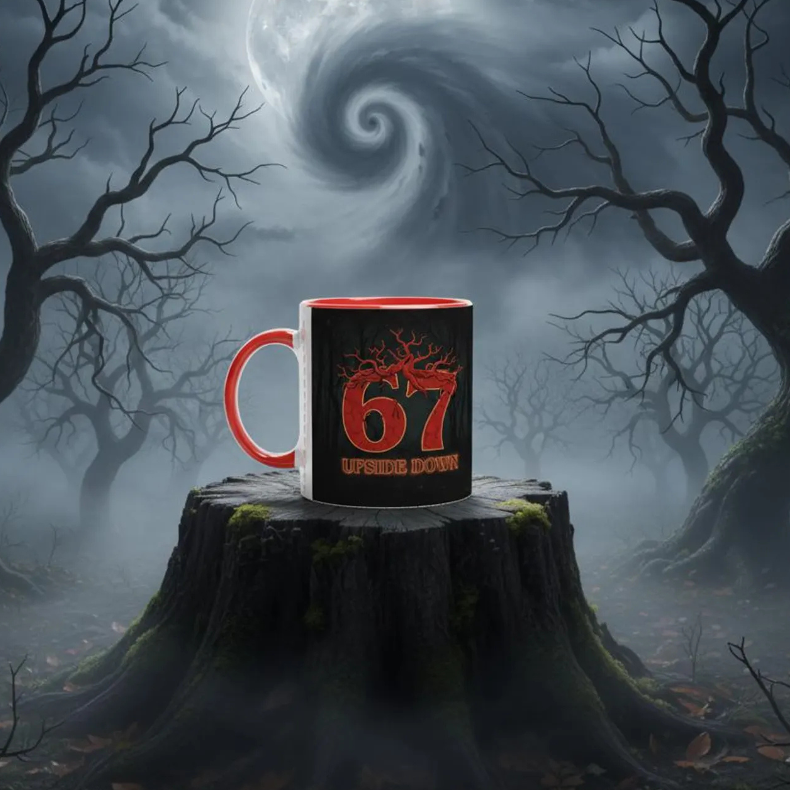 Upside Down 67 Meme Parody Mug