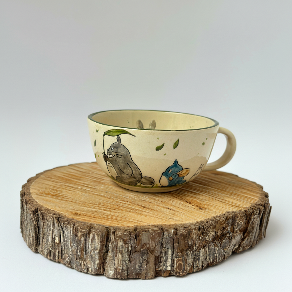 Totoro Handmade Ceramic Character Coffee Mug