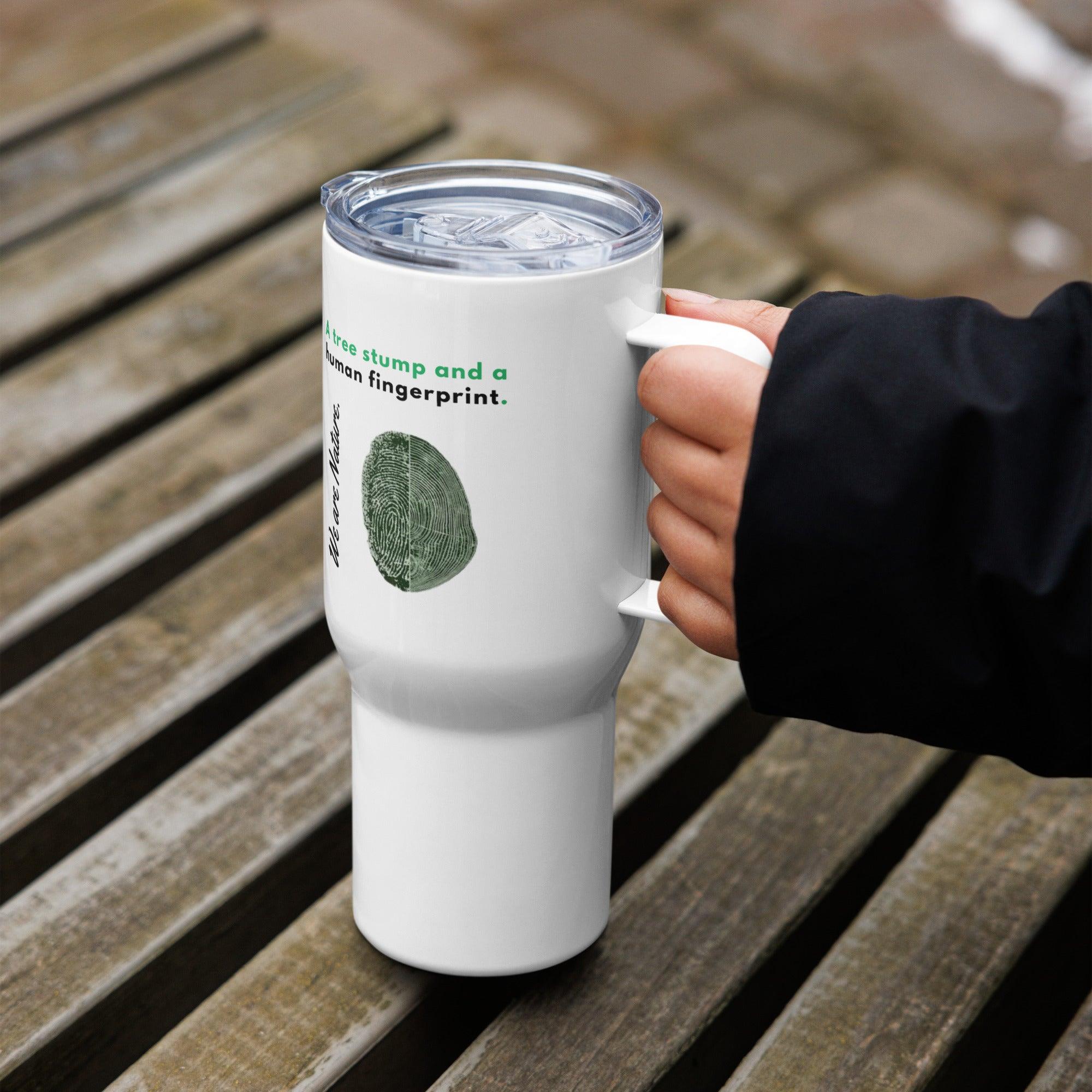 We Are Nature Printed Travel Mug Highlighting Human-Nature Connection - Inspire Cups