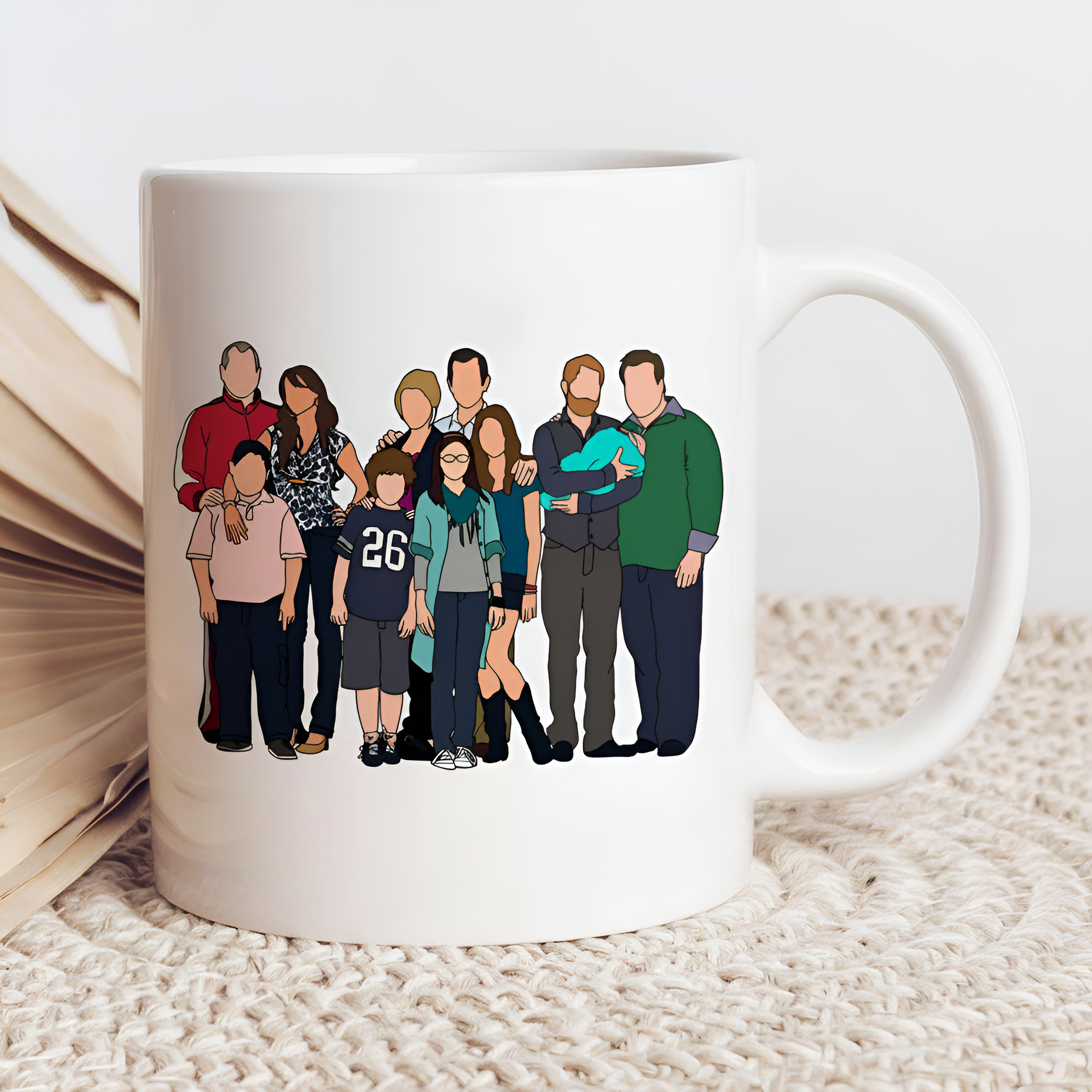 Modern Family Gloria Holding a Gun Meme Polygon Fan Art Mug