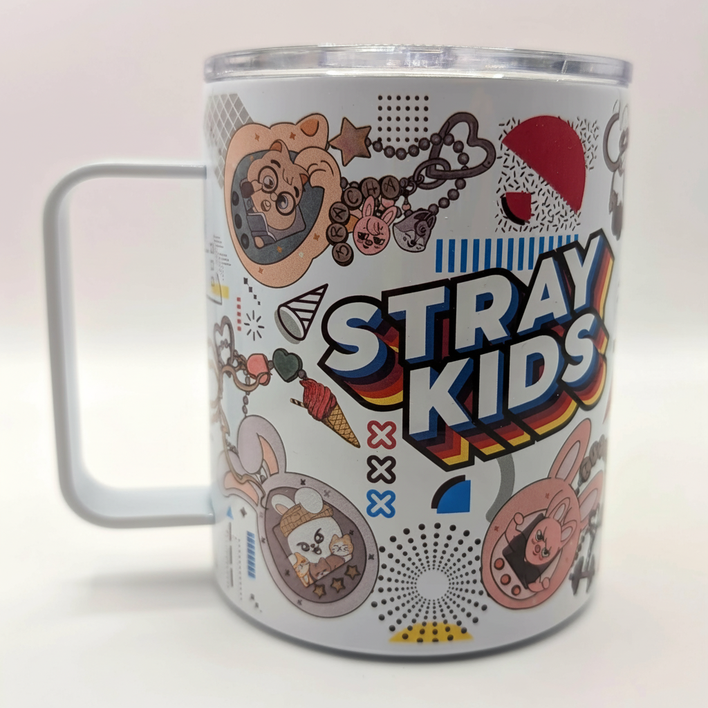 K Pop SKZOO 90s Style Insulated Camper Mug