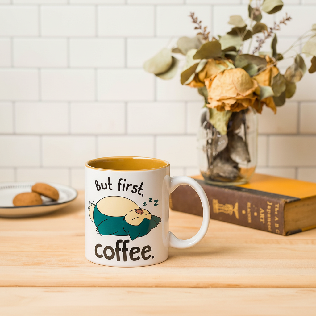 Pokémon Snorlax But First Coffee 20z Ceramic Mug