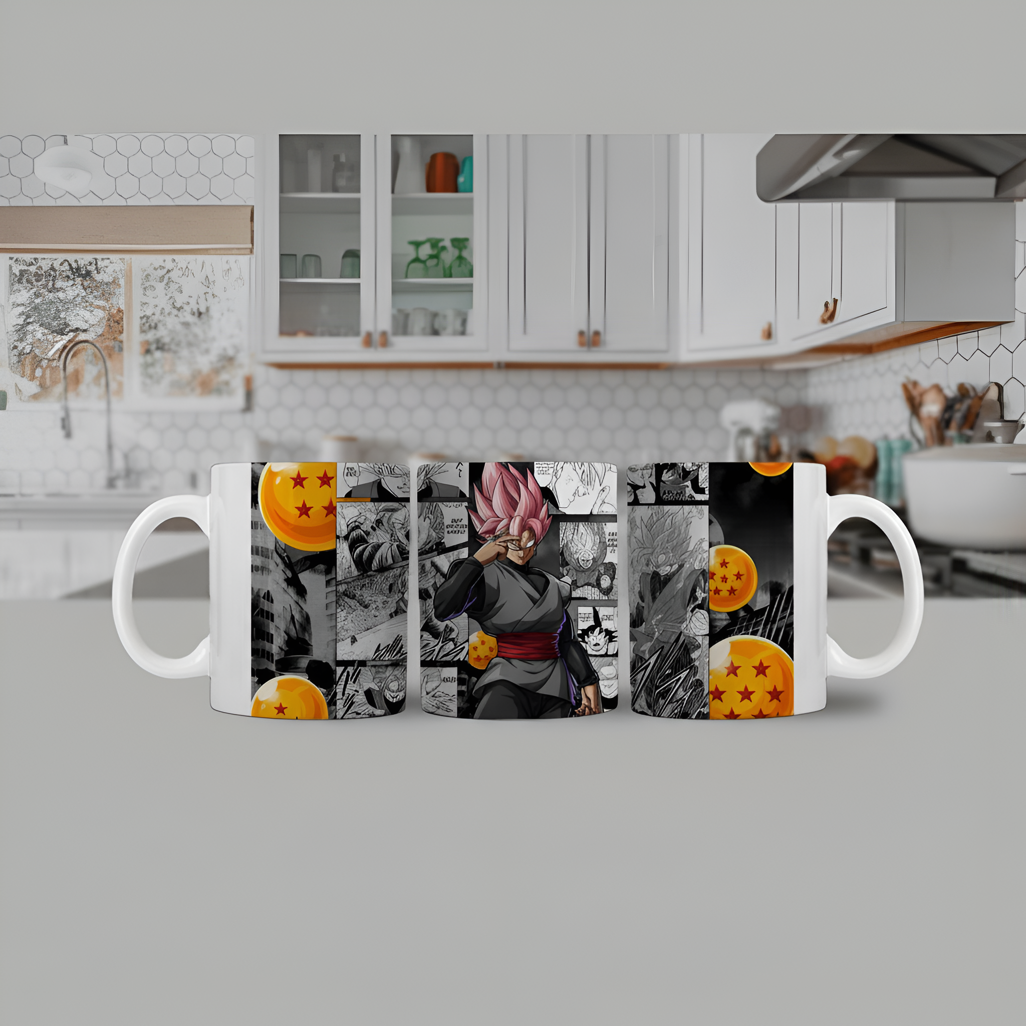 Handmade Dragon Ball Z Super Saiyan Rose Mug