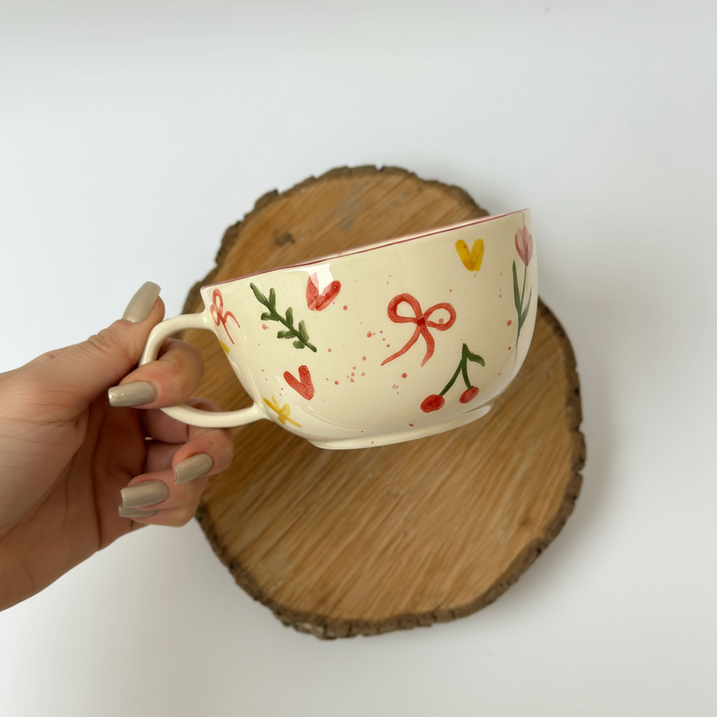 Handmade Ceramic Coffee Mug With Character