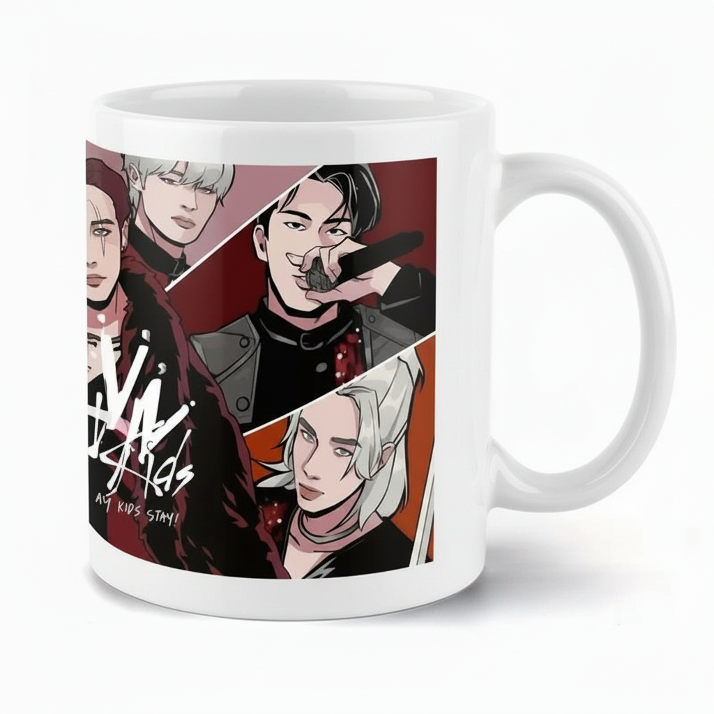 Stray Kids Animated Group Members Ceramic Coffee Mug
