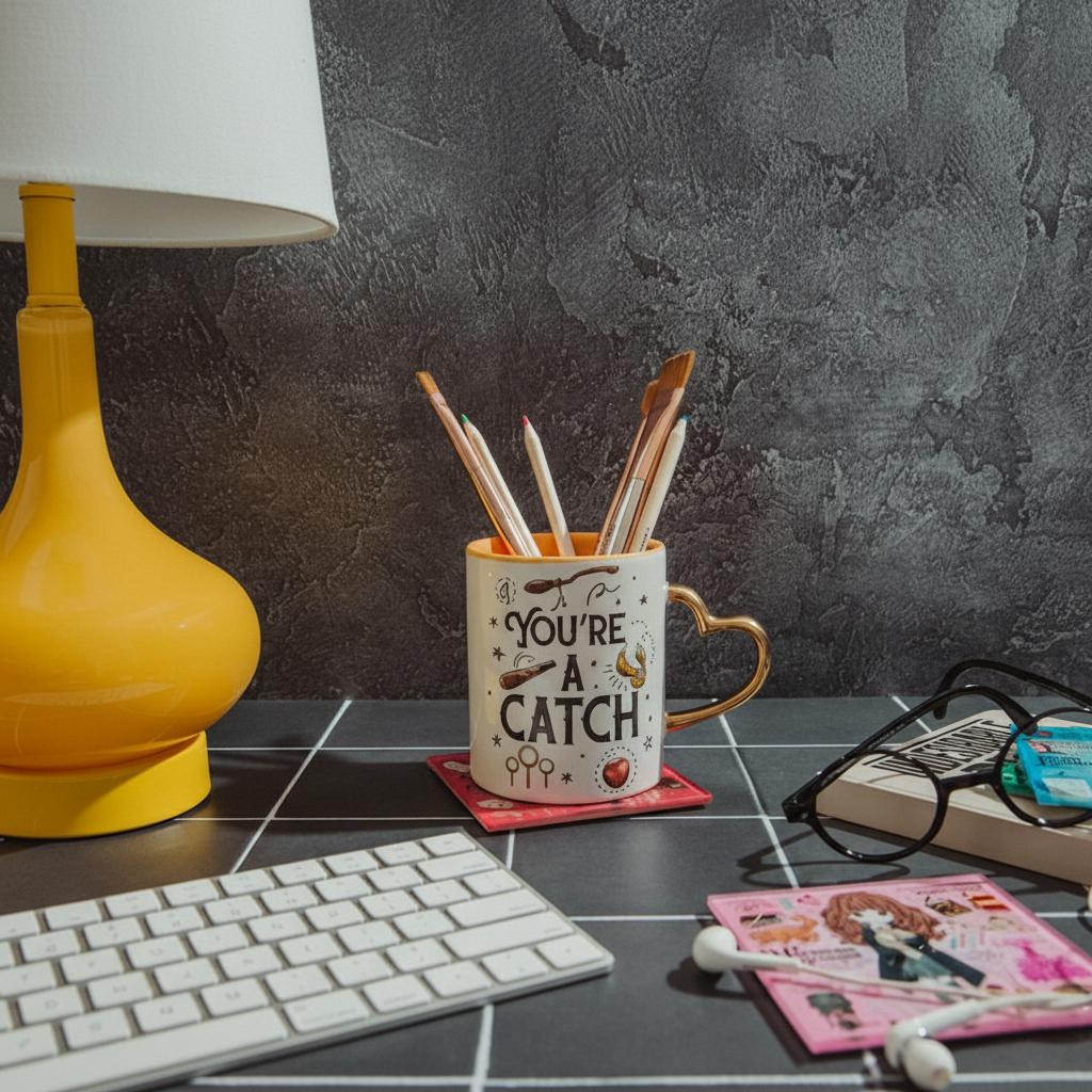 Harry Potter Quidditch "You're A Catch" Sculpted Handle Ceramic Mug