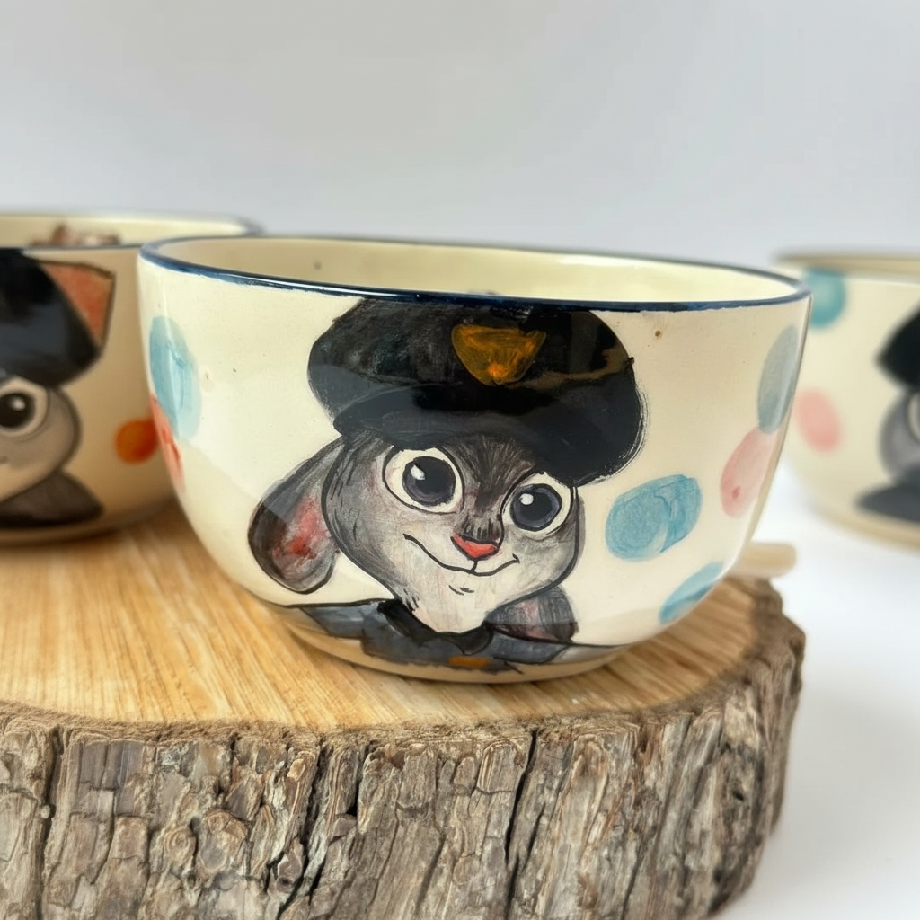 Handmade Ceramic Cartoon Character Coffee Mugs