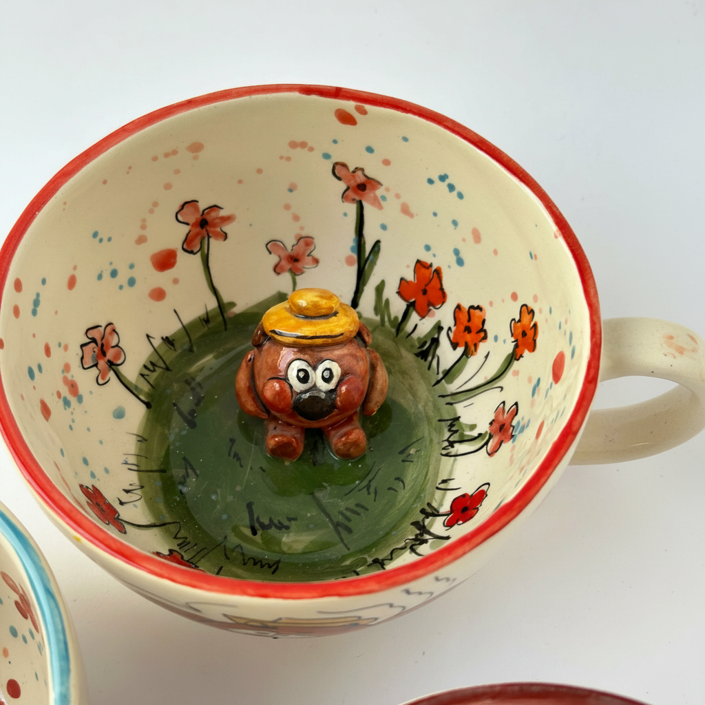 Handmade Ceramic Character Coffee And Tea Mug