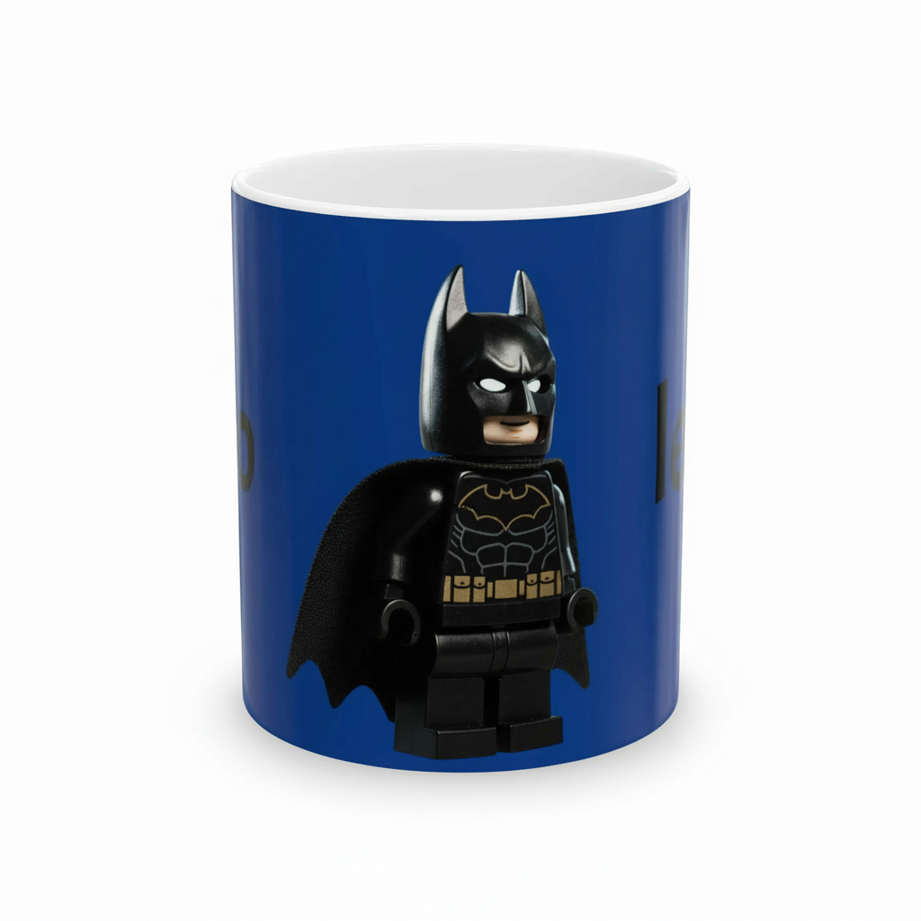 Batman Toy Figure Print Ceramic Coffee Mug