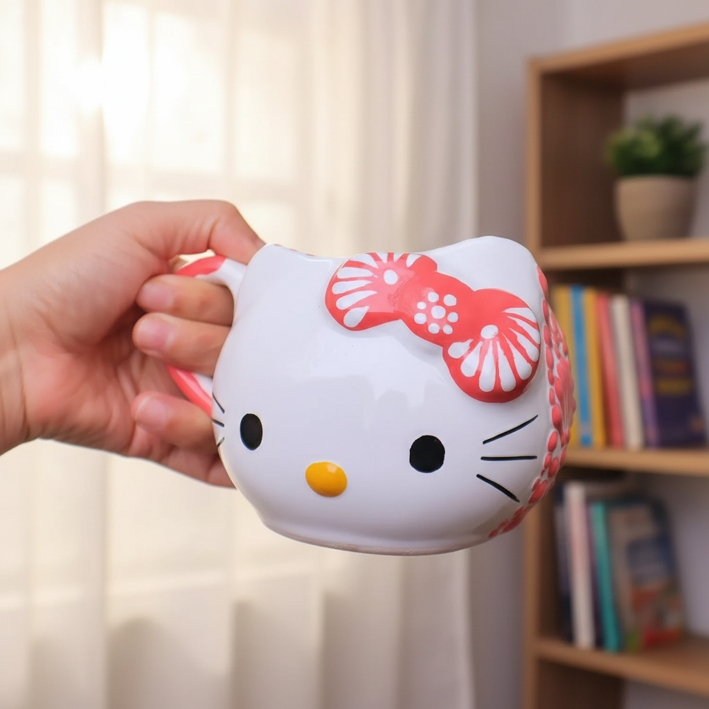 Talavera Hello Kitty mug, Coffee cup, Mexican Talavera. 14oz P