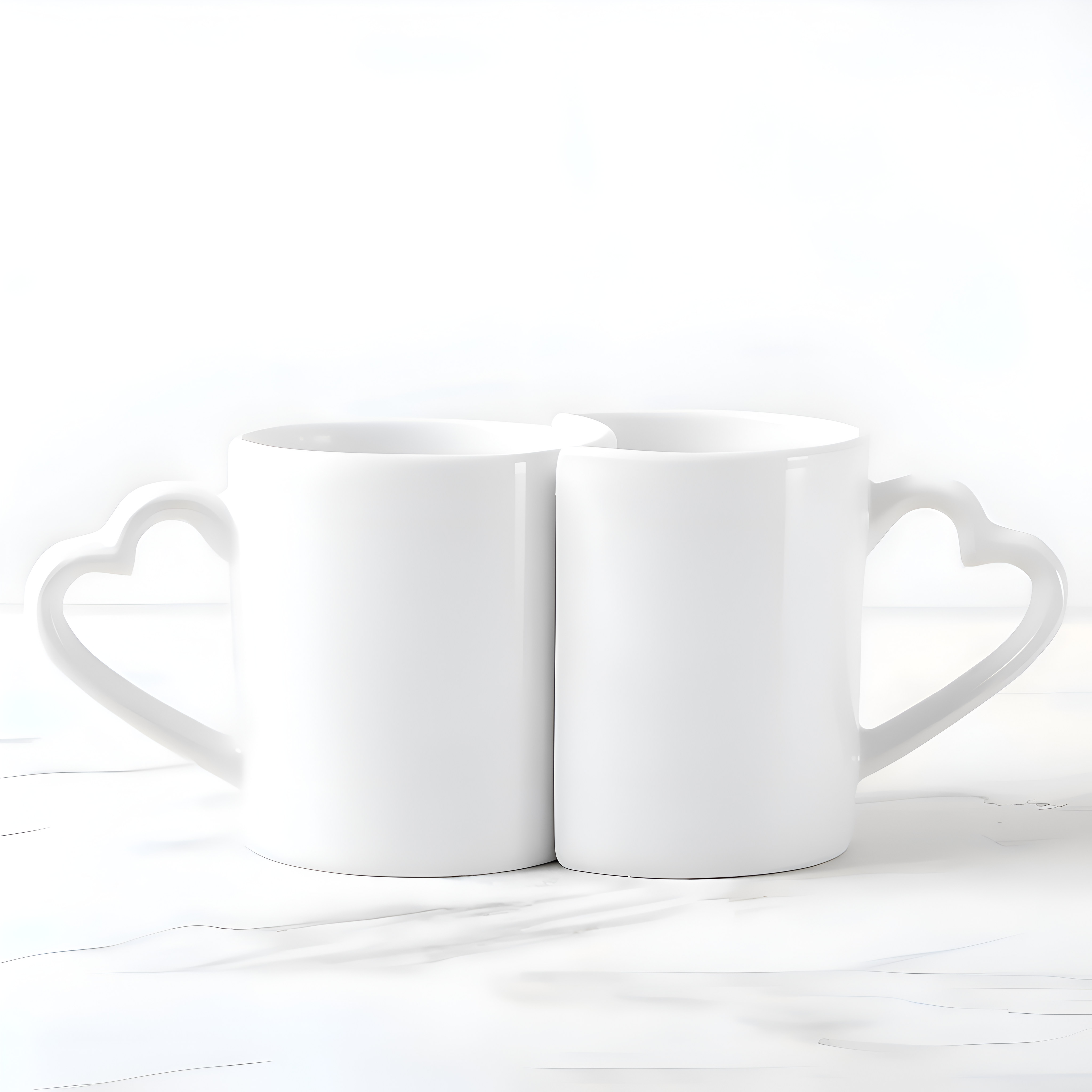 Mickey Minnie Silhouette Ceramic Coffee Mug Set