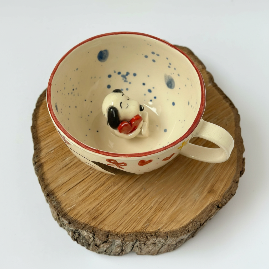 Handmade Ceramic Coffee Mug With Character