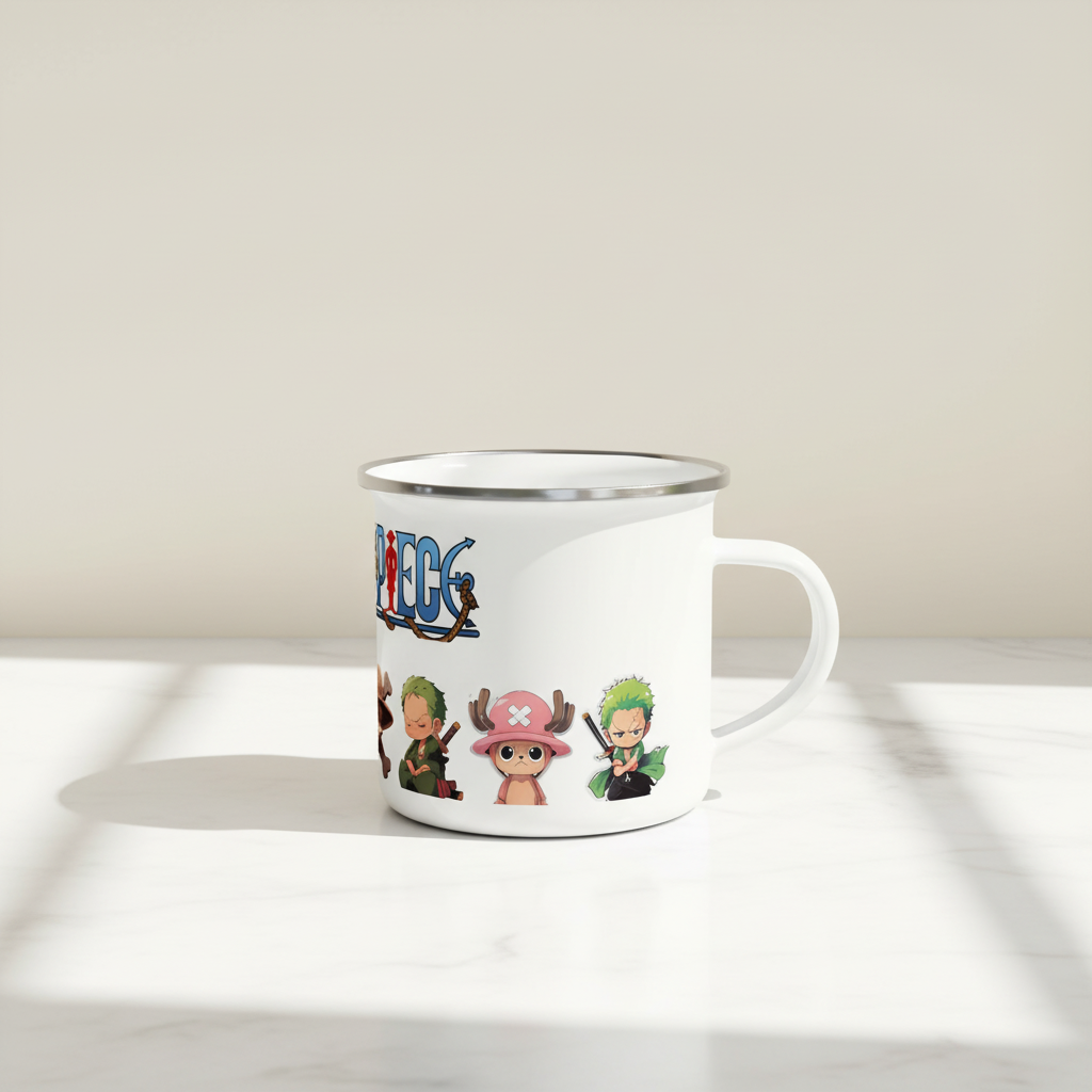 One Piece Enamel Mug - Perfect Gift for Anime Fans - 12oz Lightweight Camp Mug