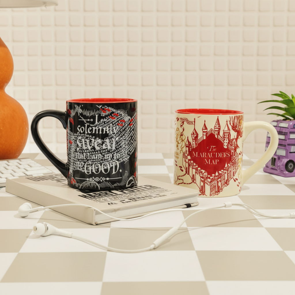 Harry Potter Marauder's Map Quotes Ceramic Mug Set 