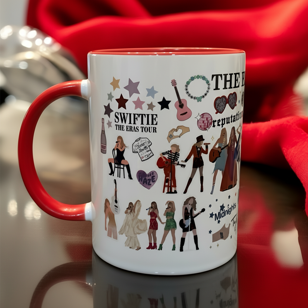 Taylor Swift Eras Tour Album Lyrics Fan Coffee Mug