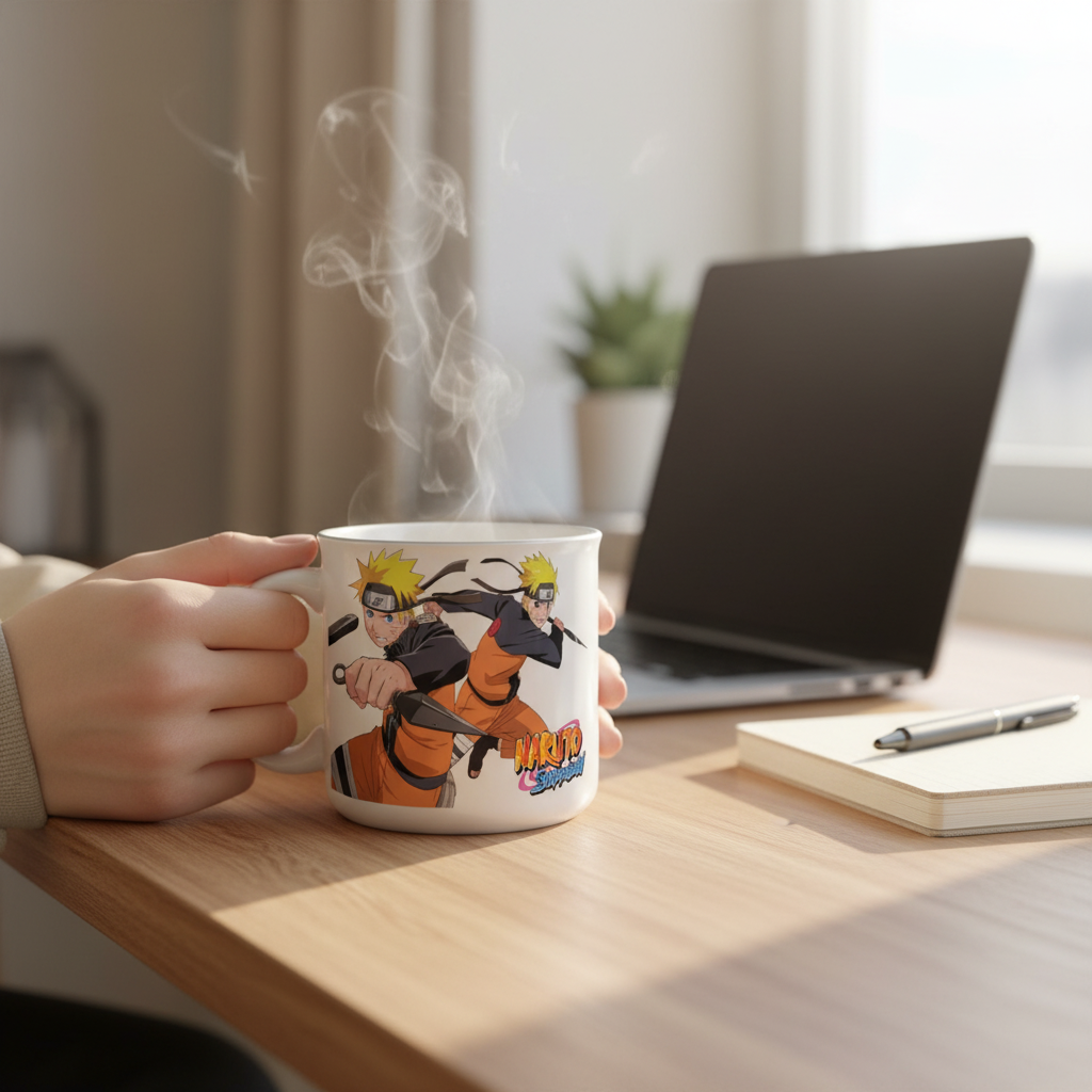 Naruto Shippuden Fight Action 20oz Coffee Mug