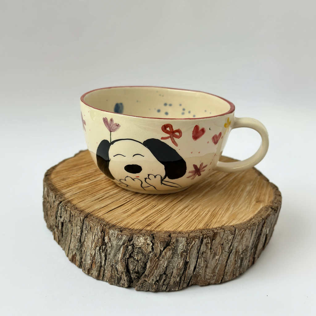 Handmade Ceramic Coffee Mug With Character