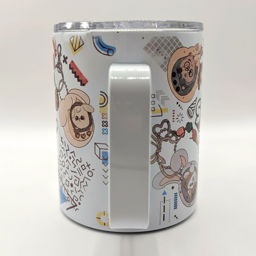 K Pop SKZOO 90s Style Insulated Camper Mug