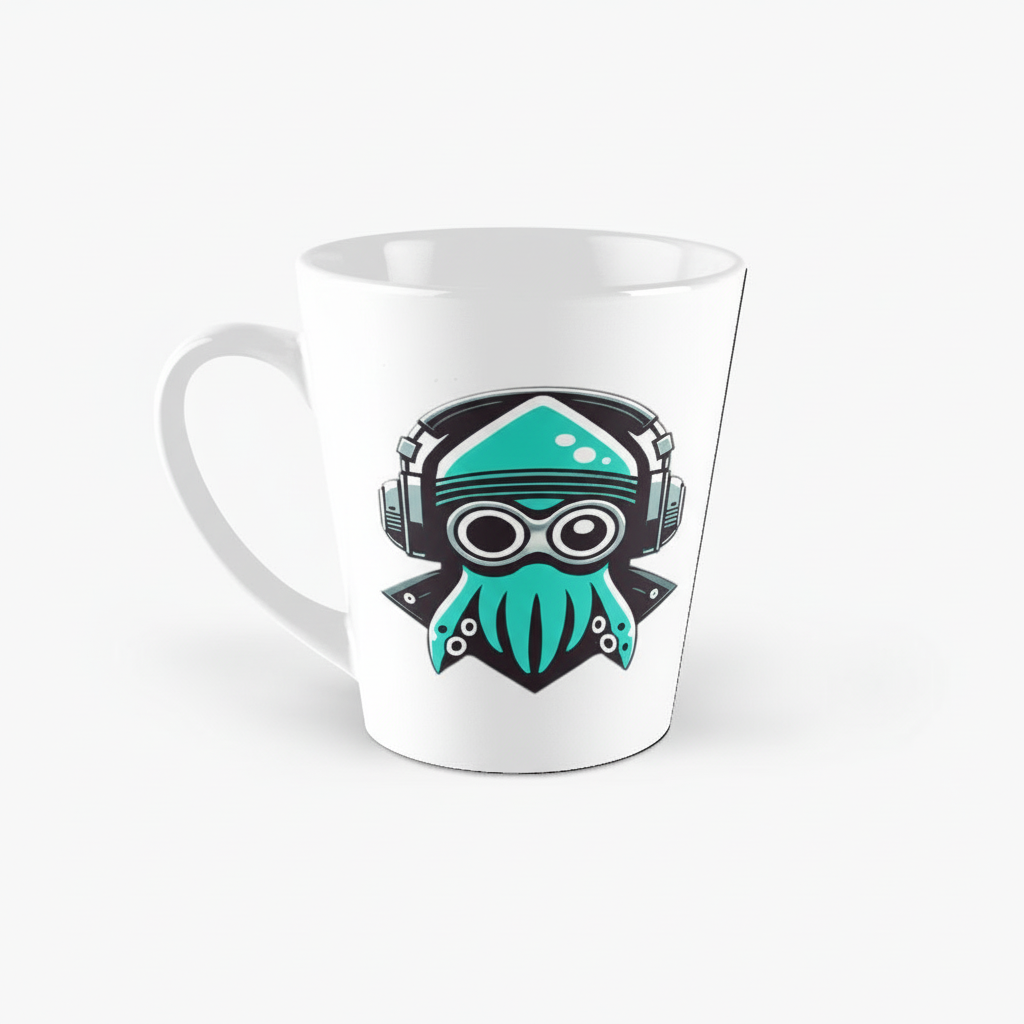 Squid Game Themed Coffee Mug With Cartoon Sticker Graphic