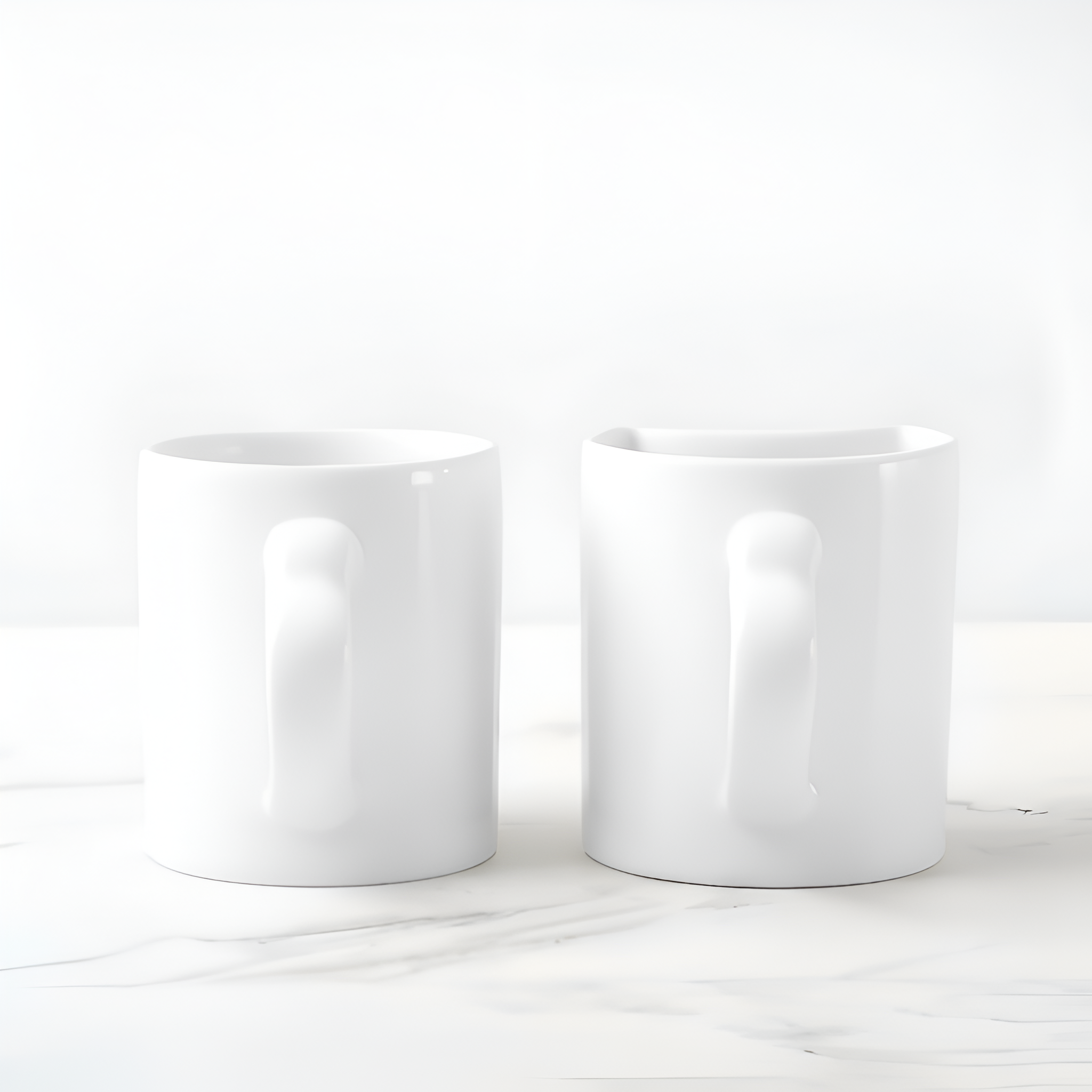 Mickey Minnie Silhouette Ceramic Coffee Mug Set