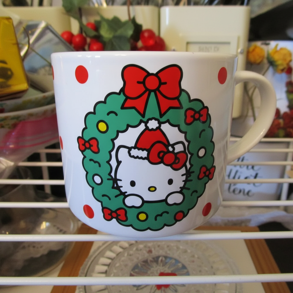 Darling Never Used Christmas Set of 4 Hello Kitty Mugs