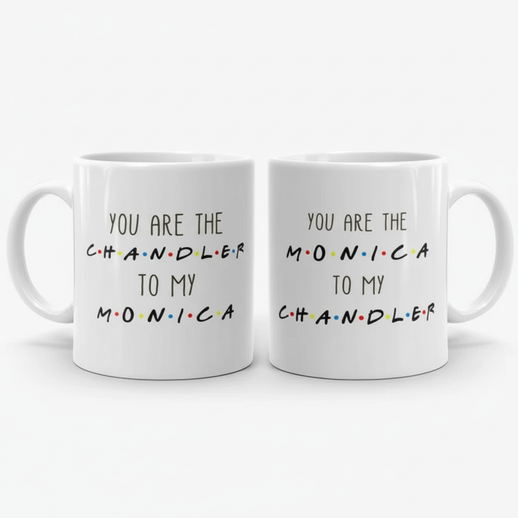 You Are Chandler To My Monica Friends Character Mug Set