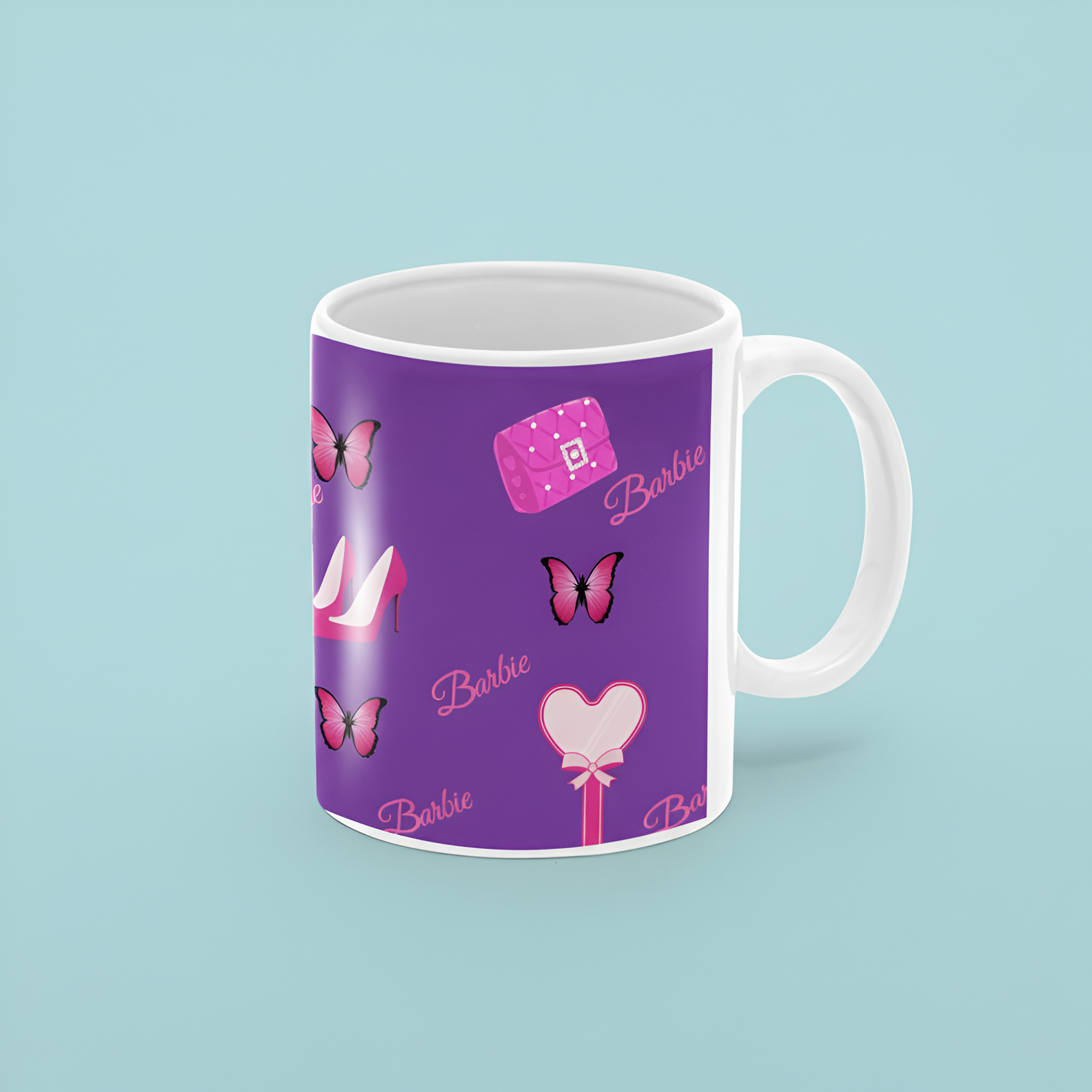 Barbie Dreamscape Mug Pink Ceramic Princess Theme Coffee Cup