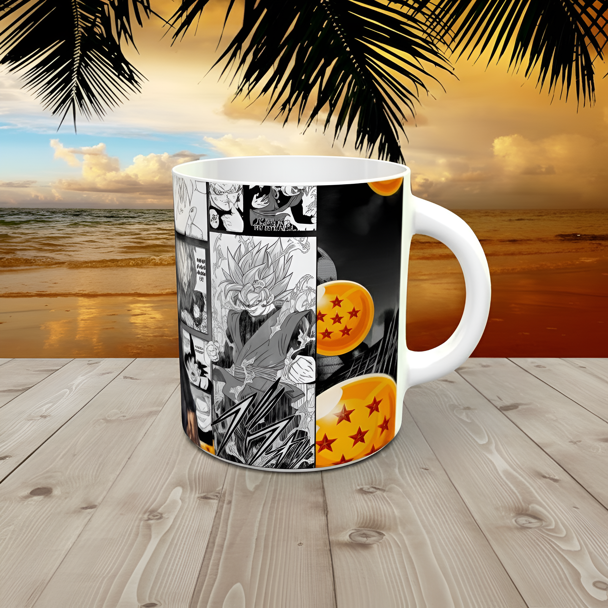 Handmade Dragon Ball Z Super Saiyan Rose Mug