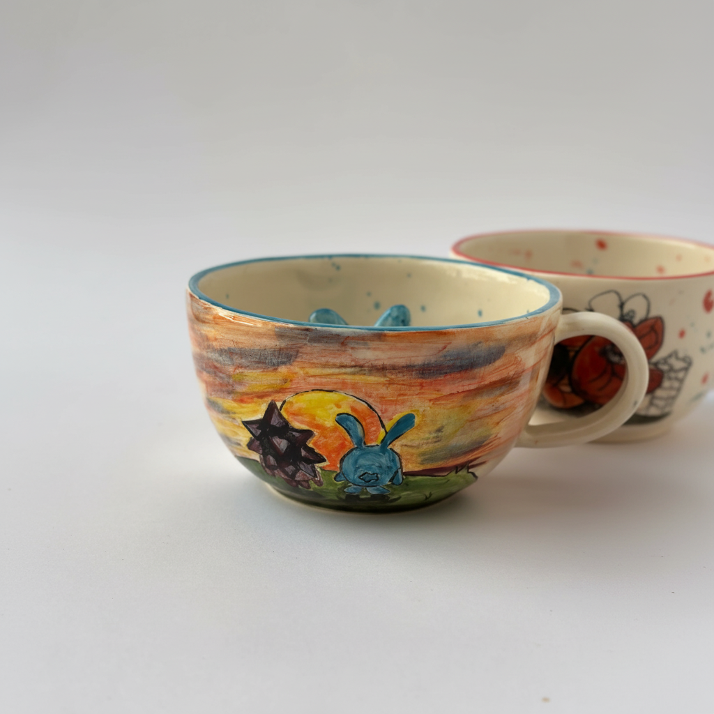 Handmade Ceramic Coffee Mug With Glossy Glaze